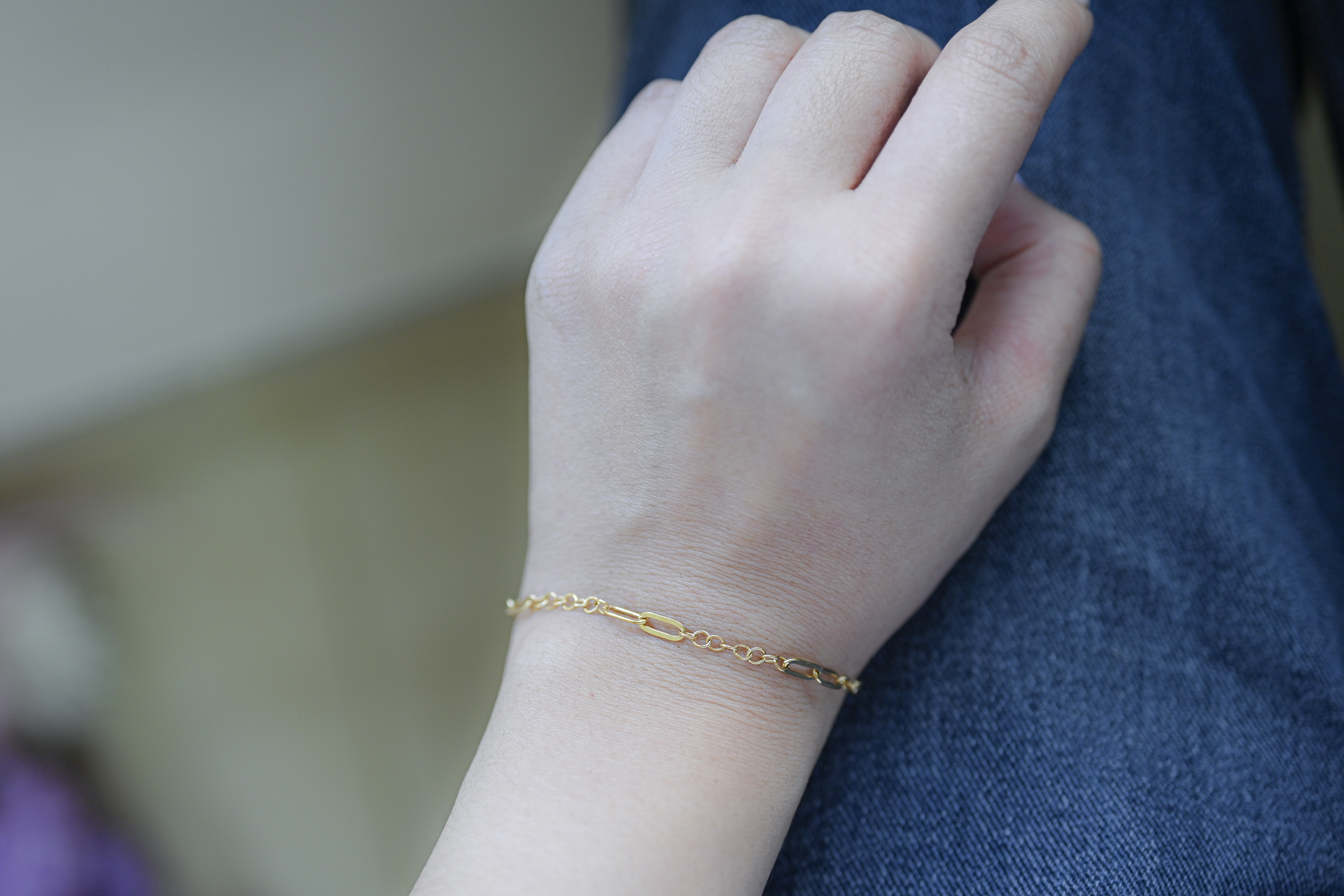 18K YG Chain Bracelet