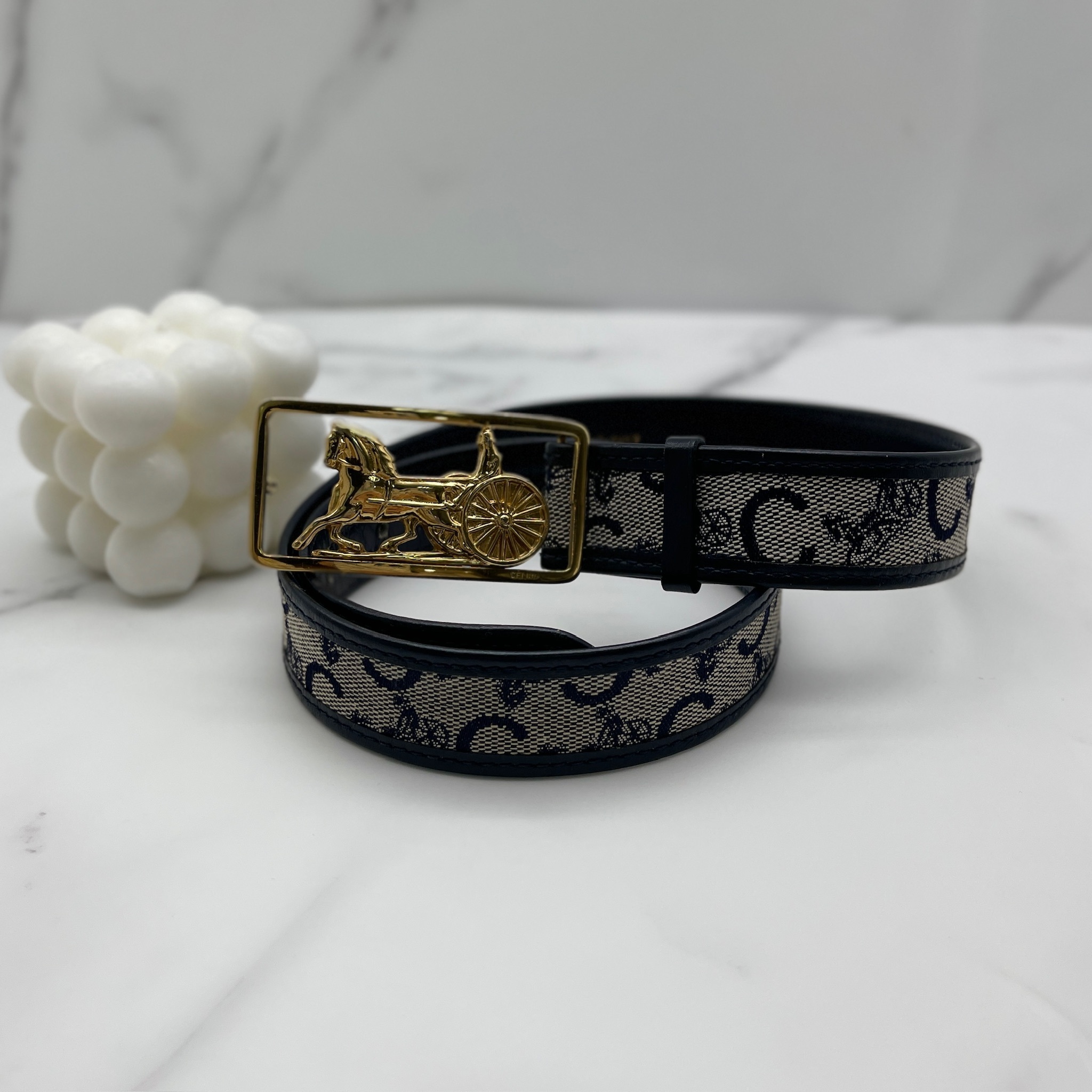 Celine Vintage Belt ( Navy )