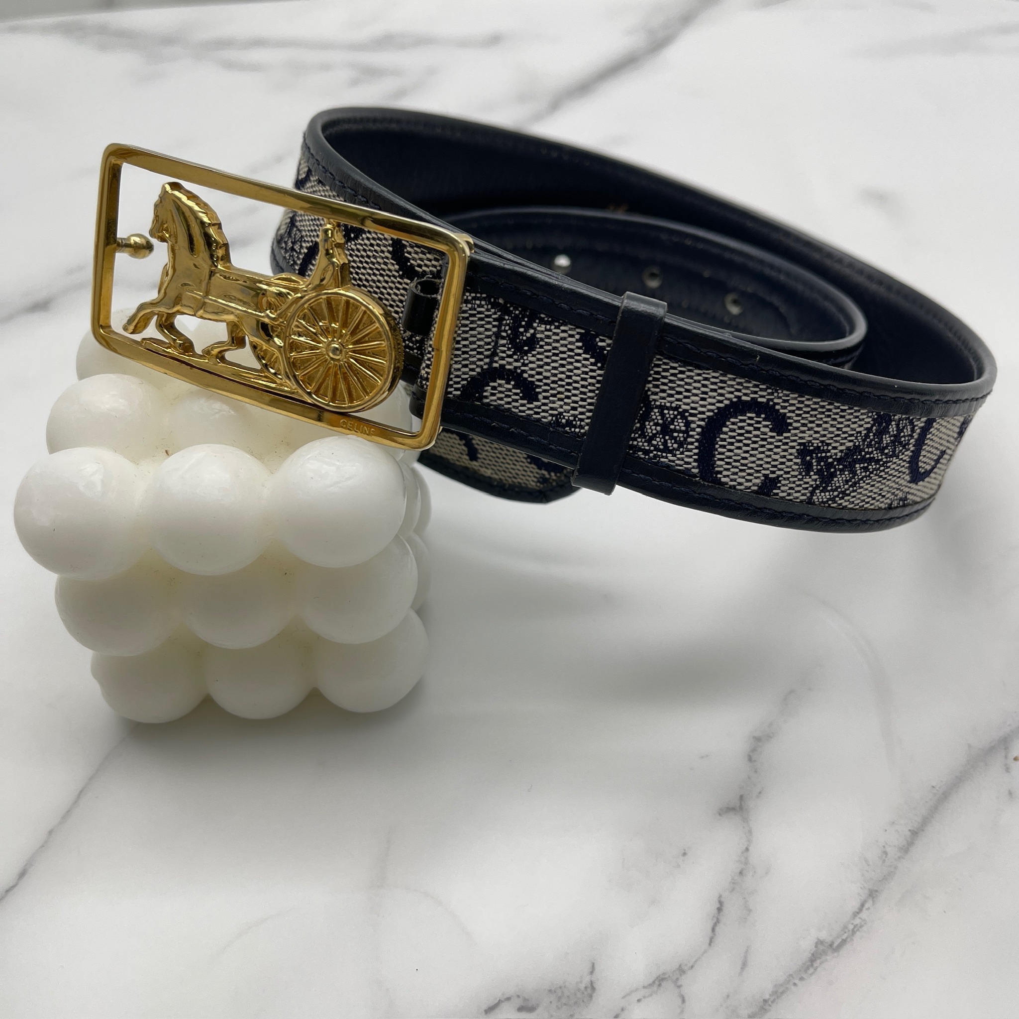 Celine Vintage Belt ( Navy )