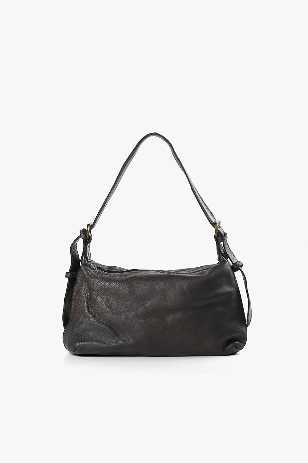 Guilia Plain 鞣革小型肩背包 黑色