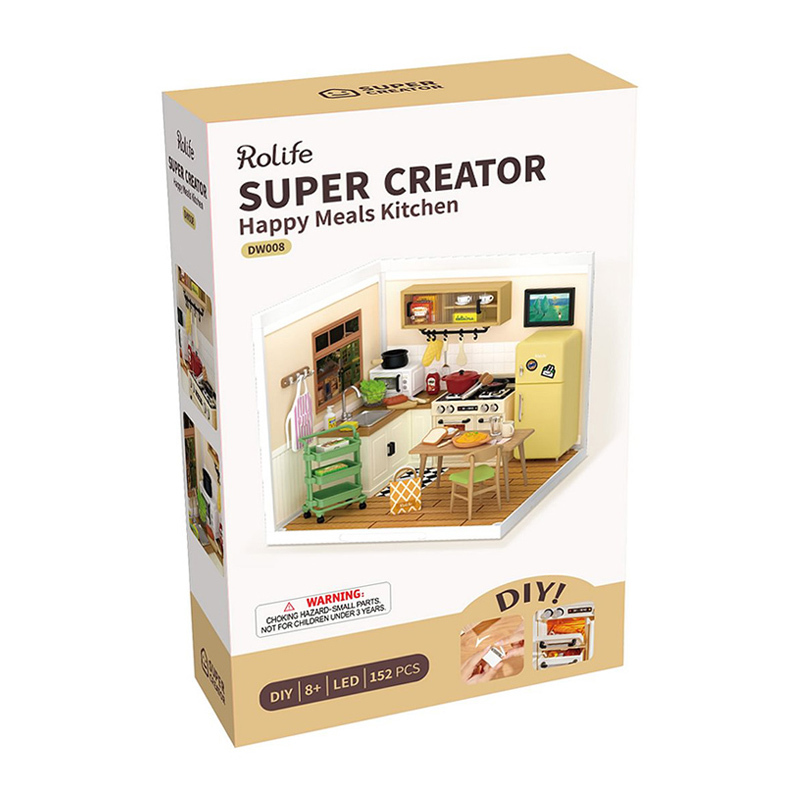 Robotime 立體組裝場景 DW008 廚力滿滿廚房
