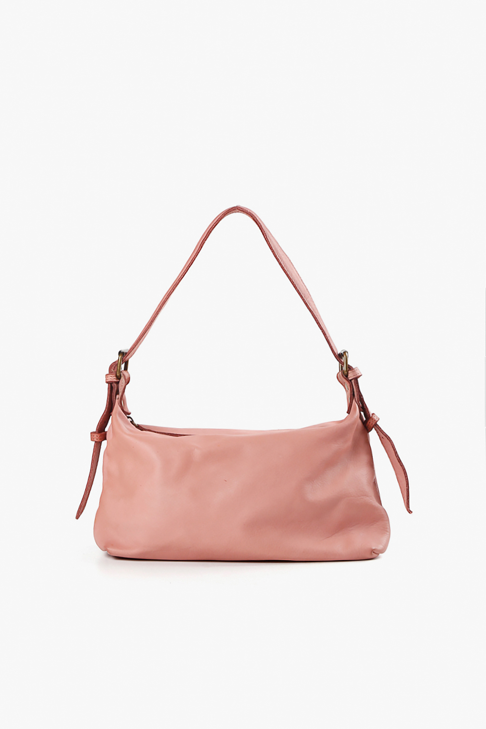 Guilia Plain 鞣革小型肩背包 粉紅