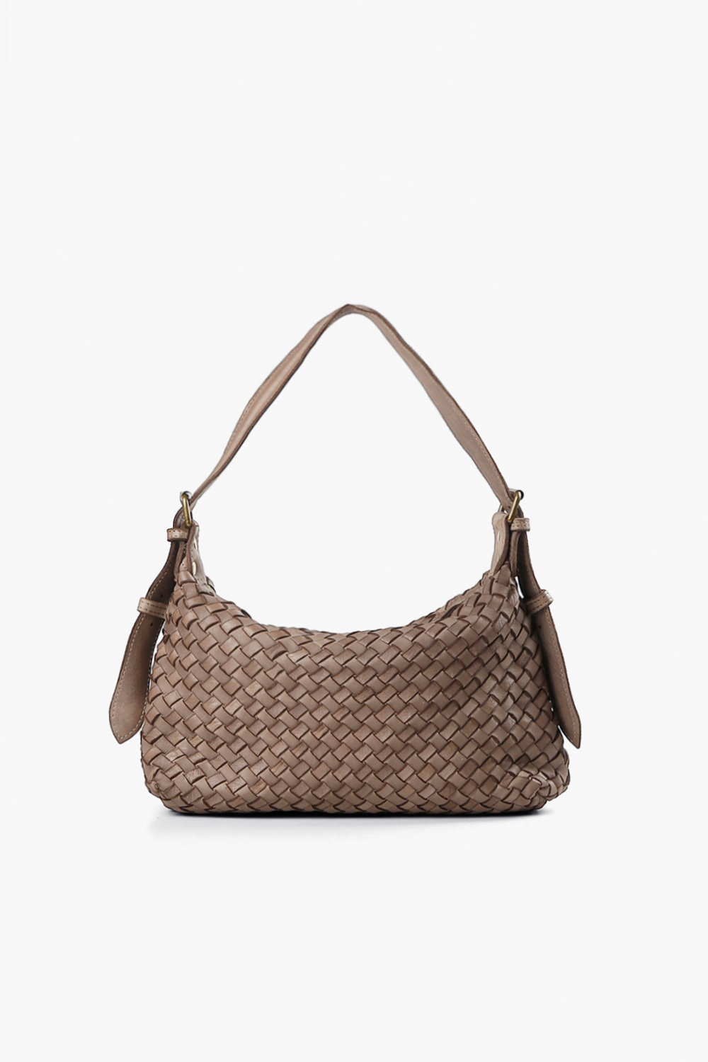 Guilia 編織付背帶小肩背包-深豆沙