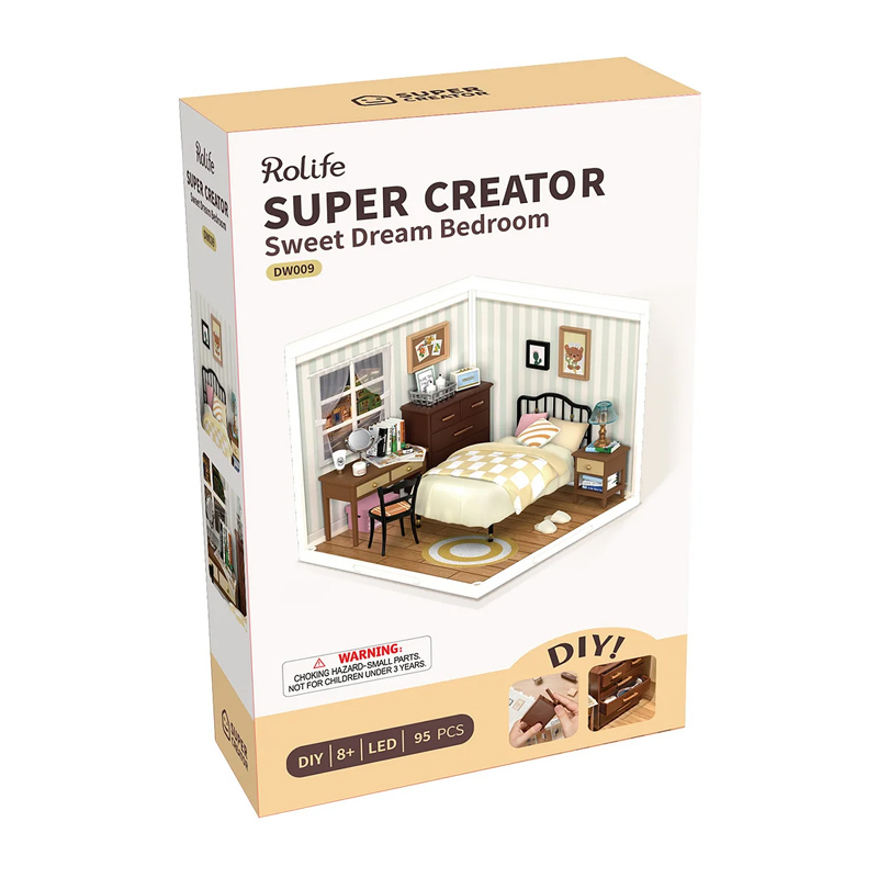 Robotime 立體組裝場景 DW009 晚安好夢臥室