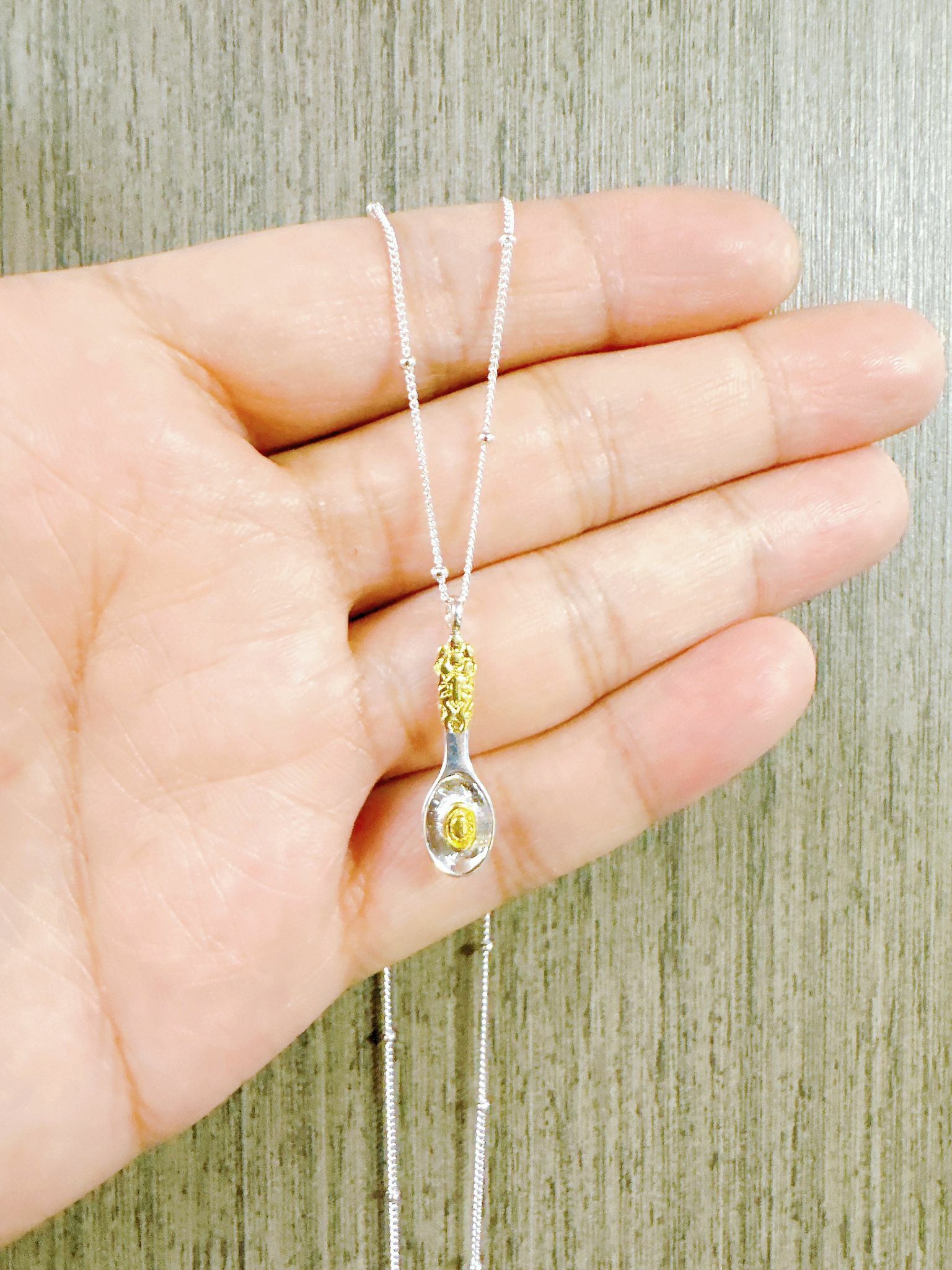 龍達曼 供請 純銀烏冬勺頸鍊