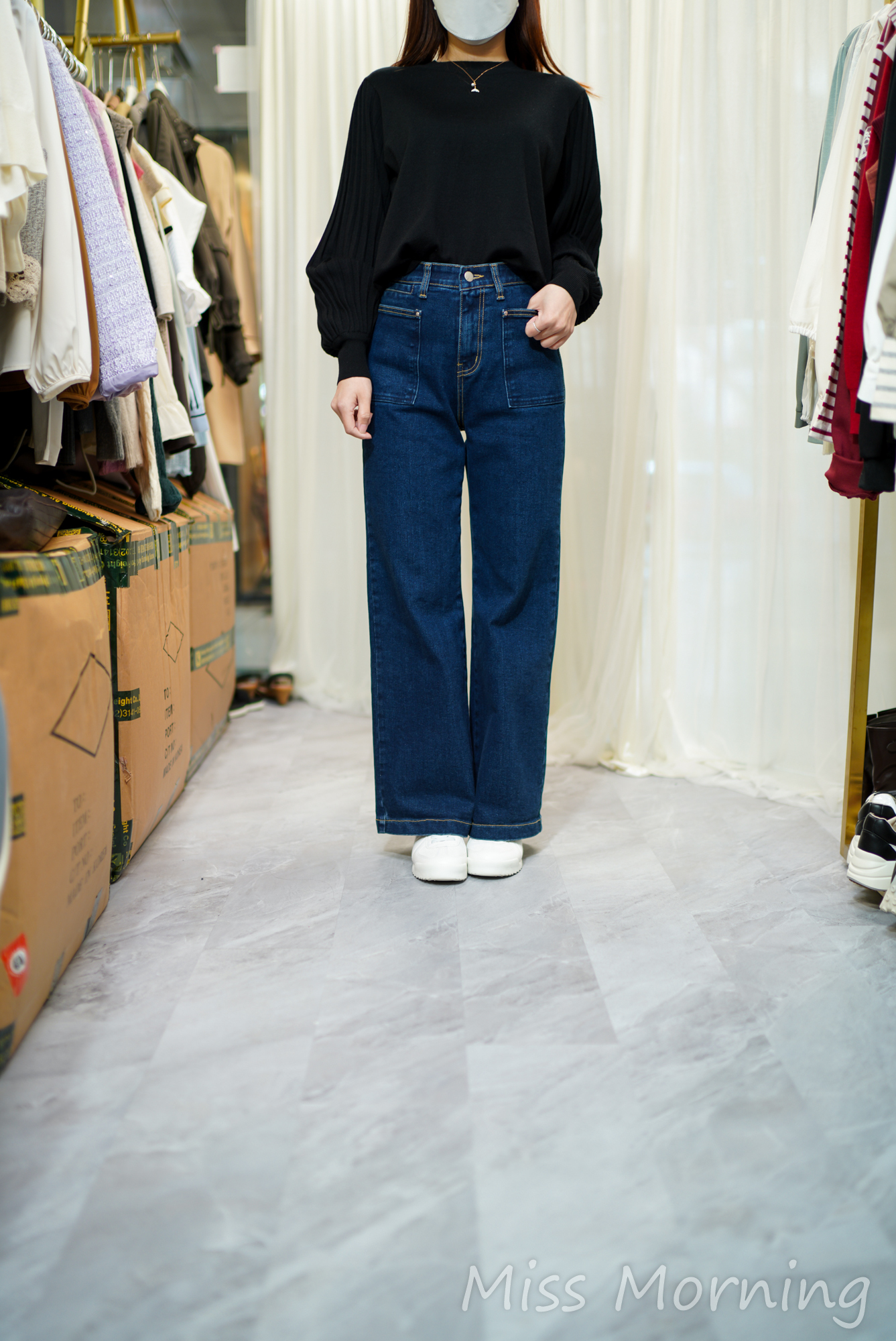 網紅2袋長腳牛仔褲(33831)