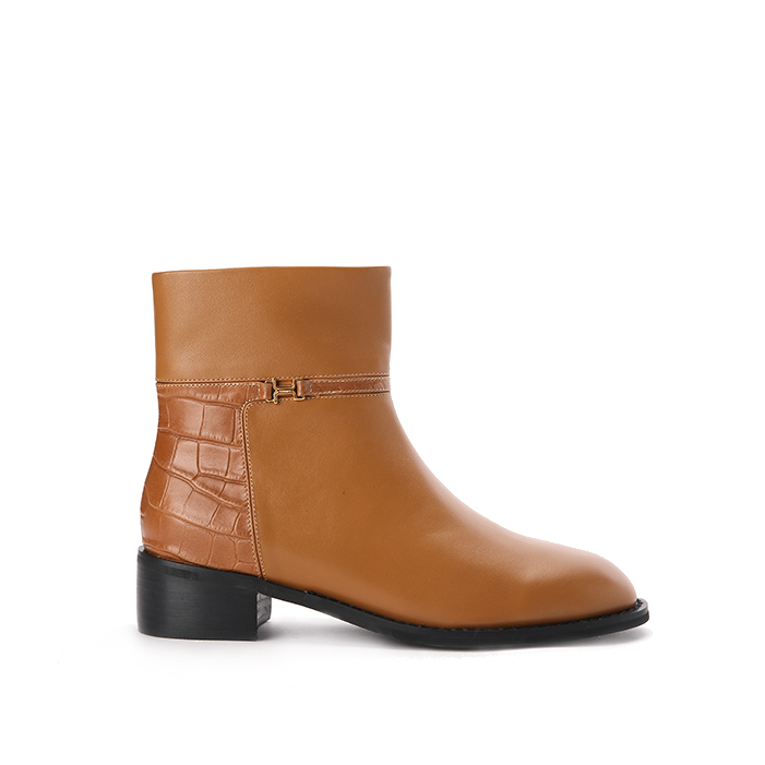 Stamped Croco Short Boots