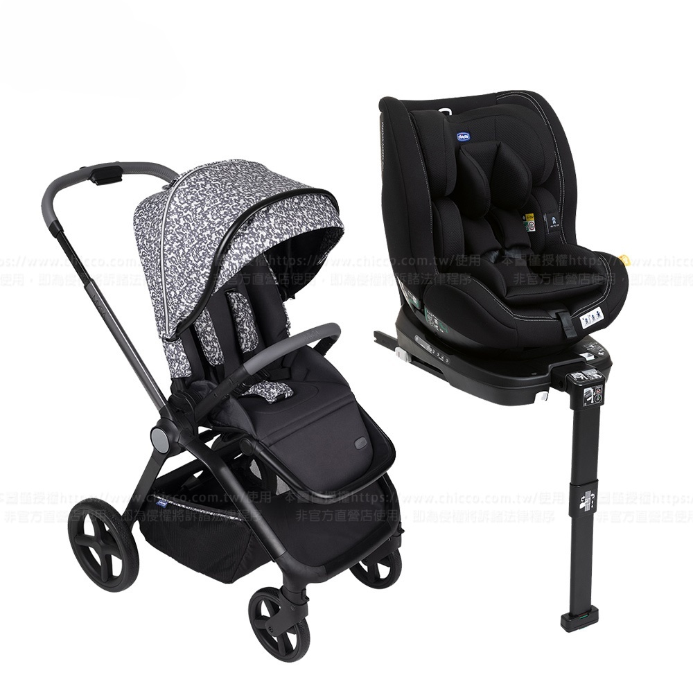 【網路限定】Seat3 Fit Isofix安全汽座+Mysa時尚手推車(輕奢版-羅馬古城/限定版-雪豹灰)