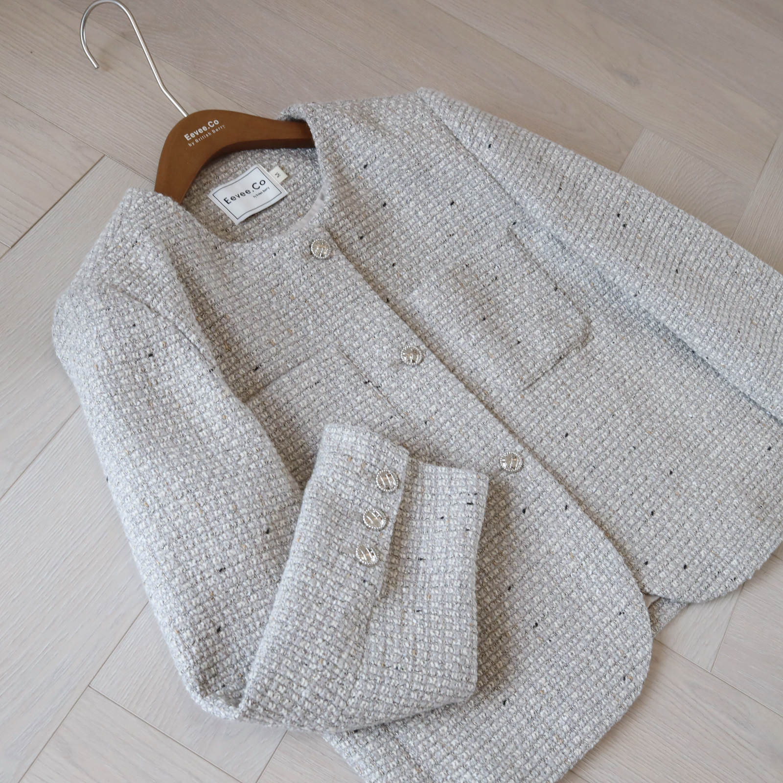 現貨 7078 寬鬆隨性風TWEED外套