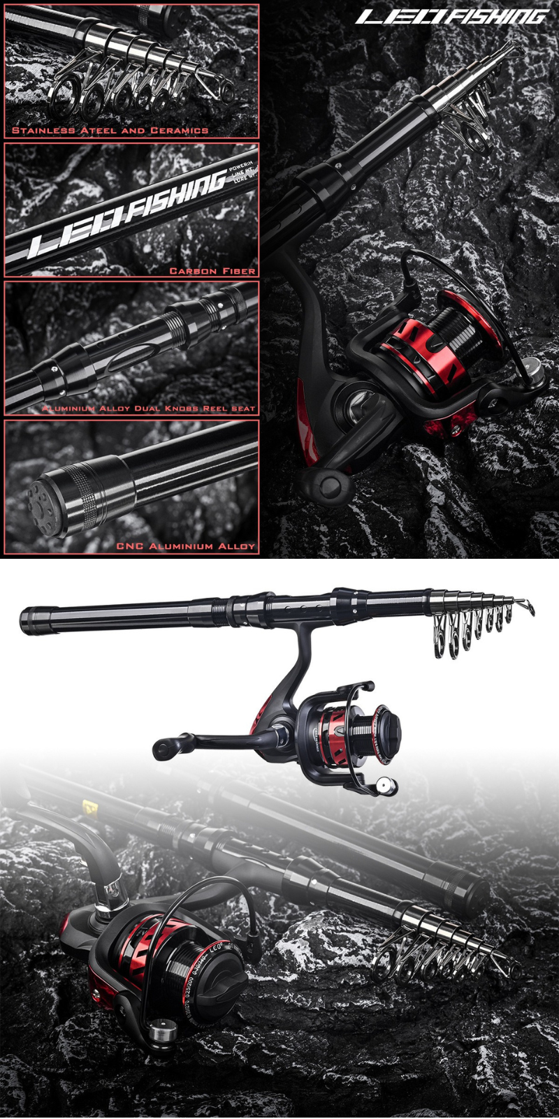 LEO 釣魚用品工具套裝組合 28170 GS3000 2.4米