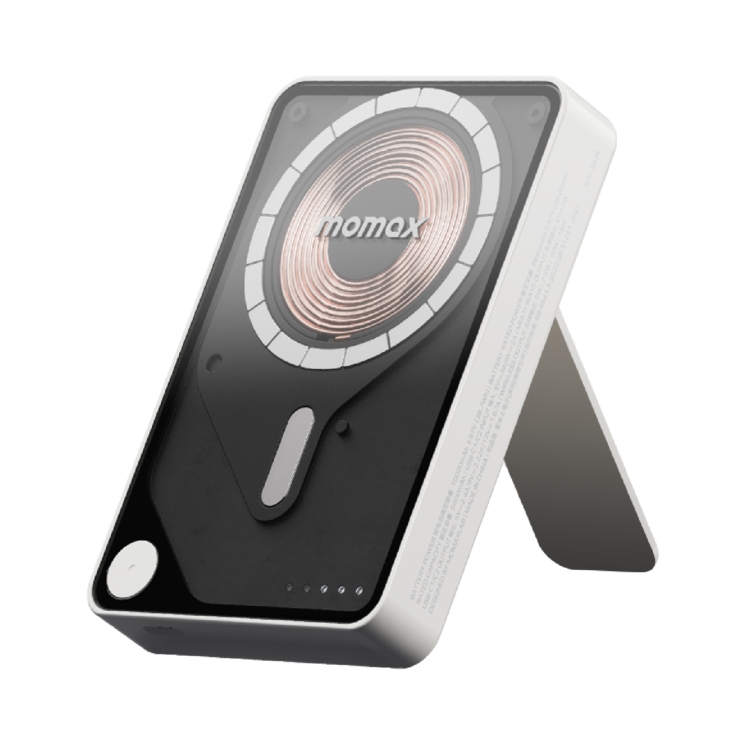 MOMAX 1-Power X Pro+ 10000mAh 內置USB-C線移動源支架 (白色) IP132HKD《香港行貨》《2年保養》