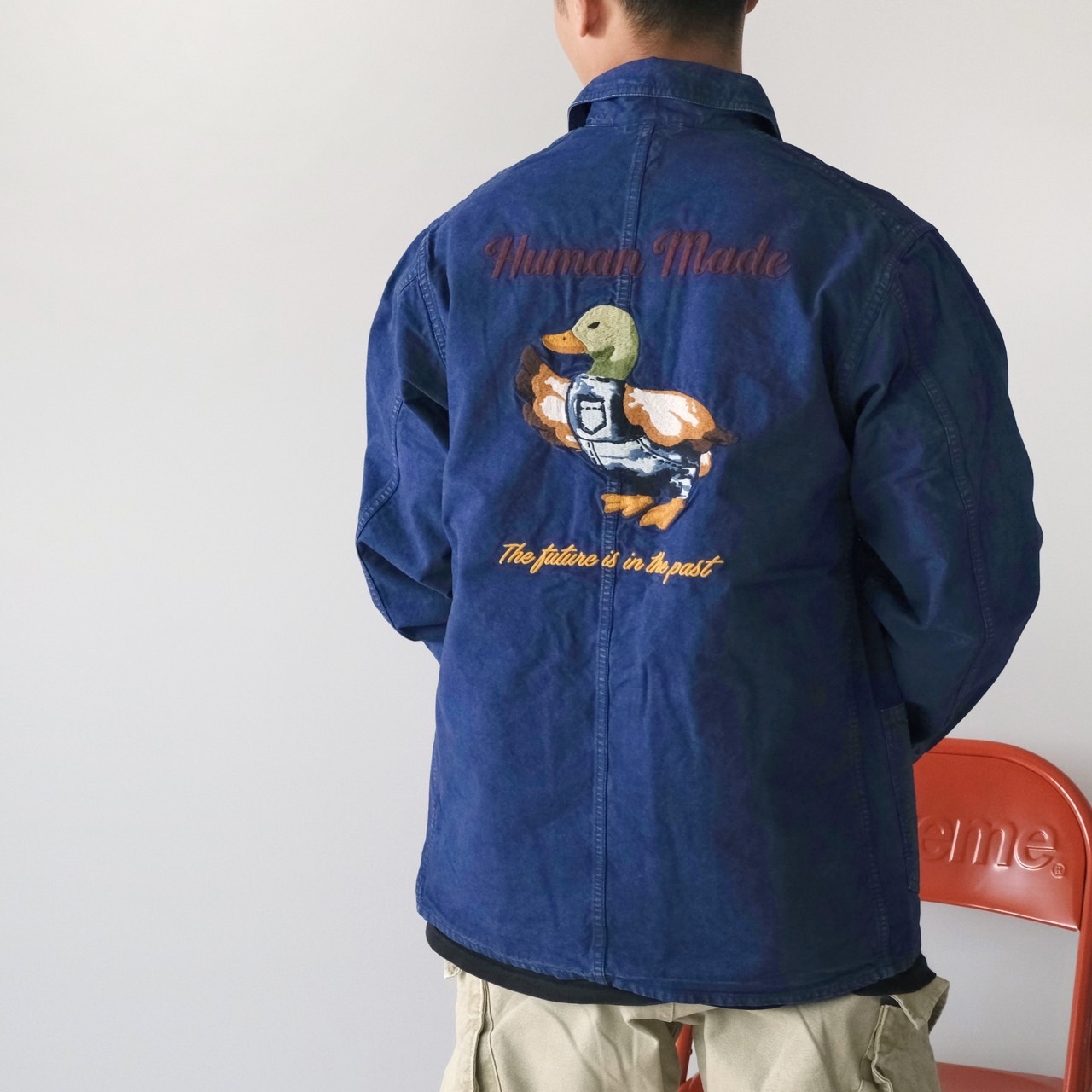 現貨┃日本製 HUMAN MADE GARMENT DYED COVERALL JACKET 水洗 刺繡 鴨子 工裝 外套