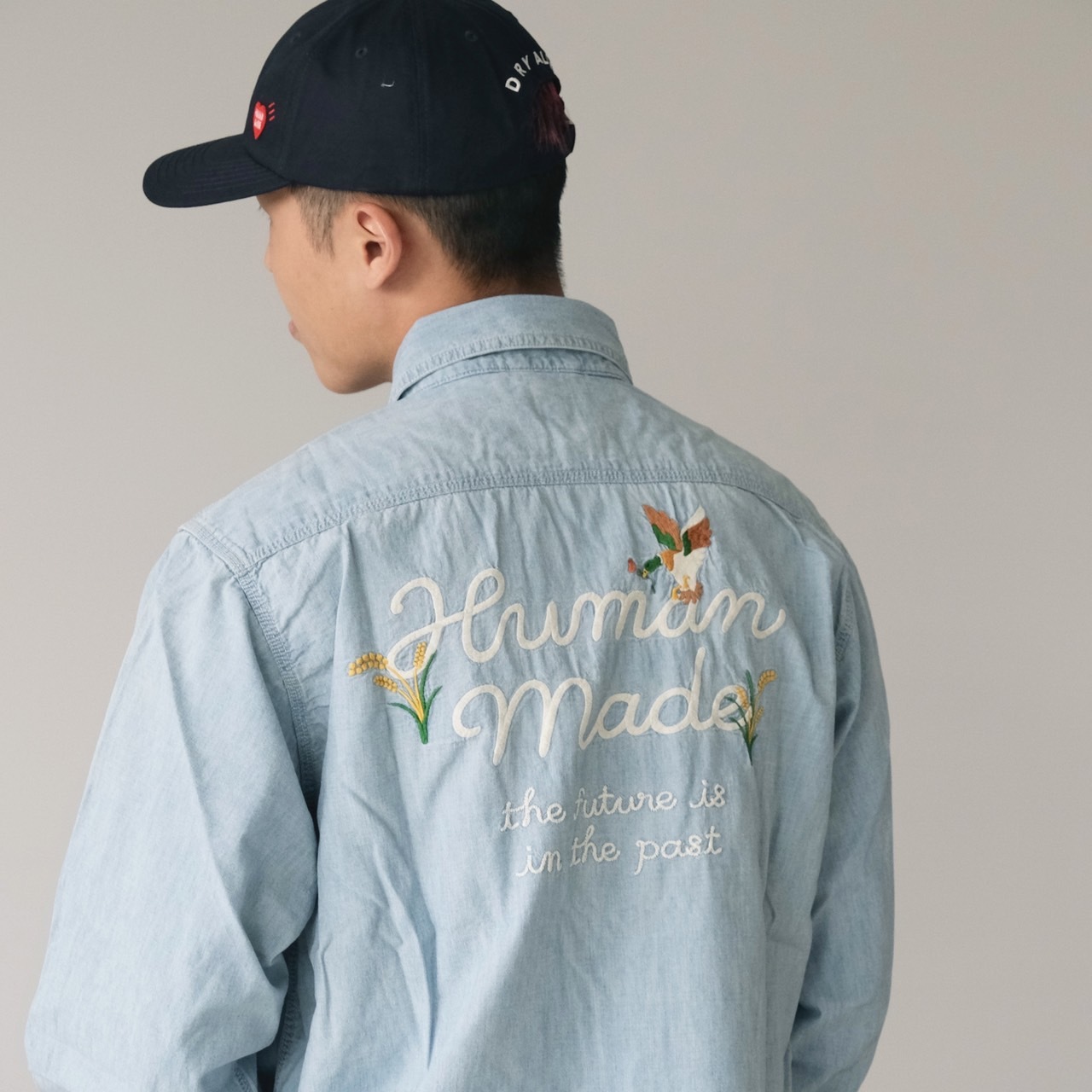 現貨┃日本製 HUMAN MADE CHAMBRAY WORK SHIRT 刺繡 牛仔 鴨子 長袖 襯衫