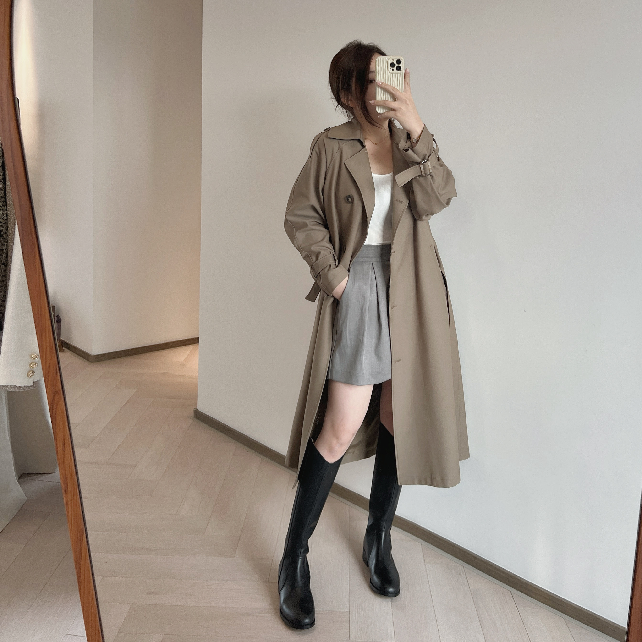 現貨 7080 深卡其Trench Coat