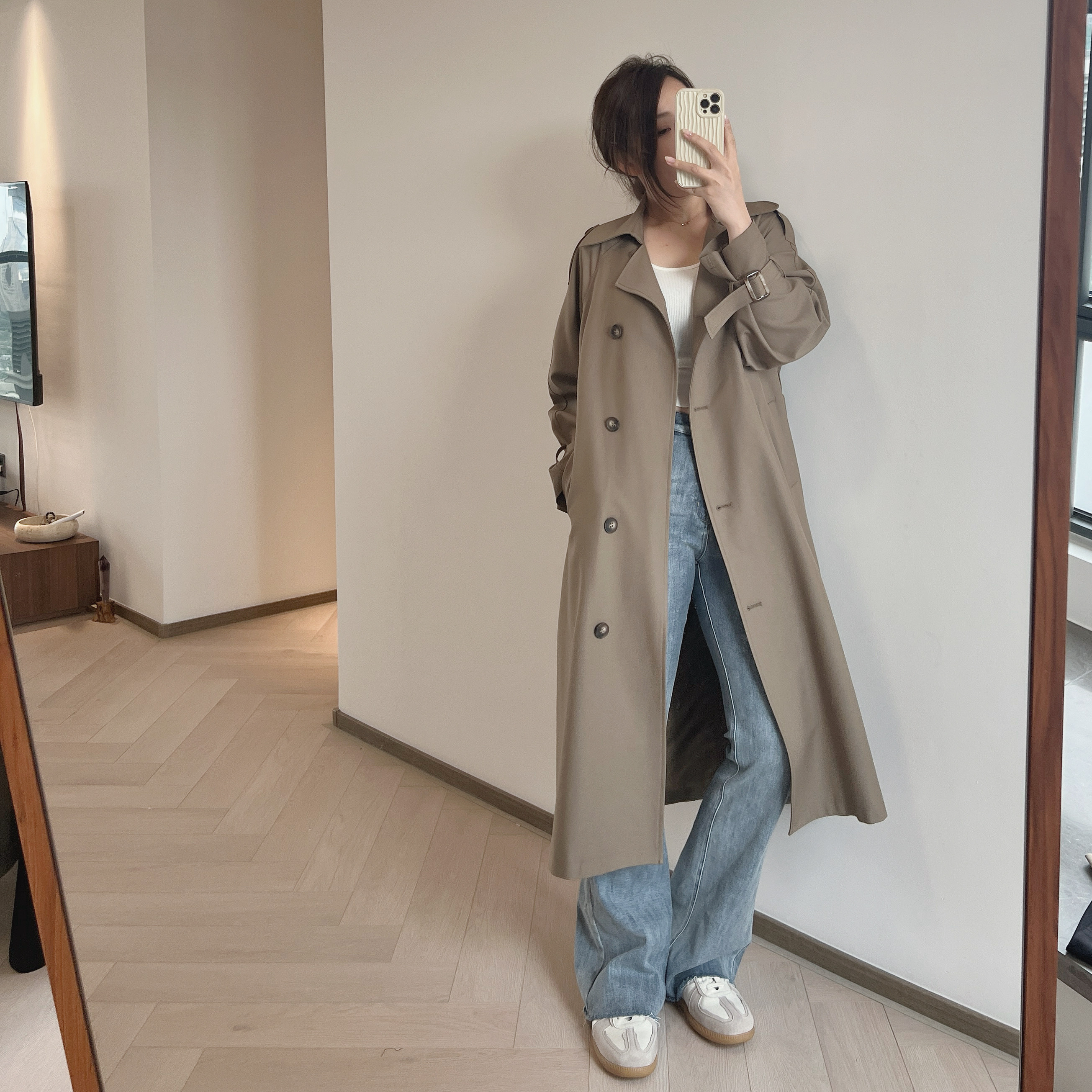 現貨 7080 深卡其Trench Coat