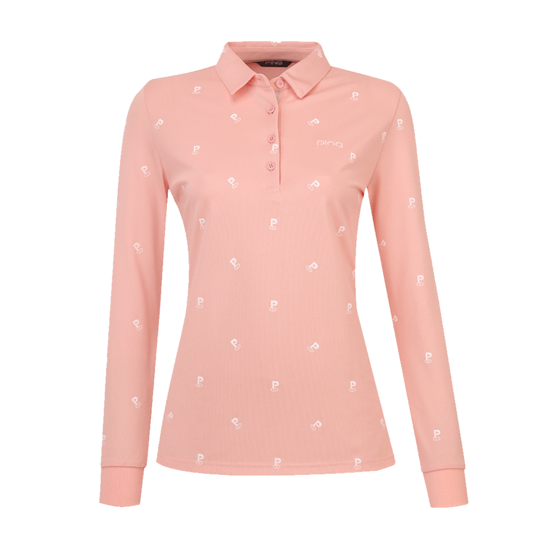 PING 美國 網眼吸濕排汗抗UV高爾夫薄長袖POLO衫 女款 (2色) 11PRA24291