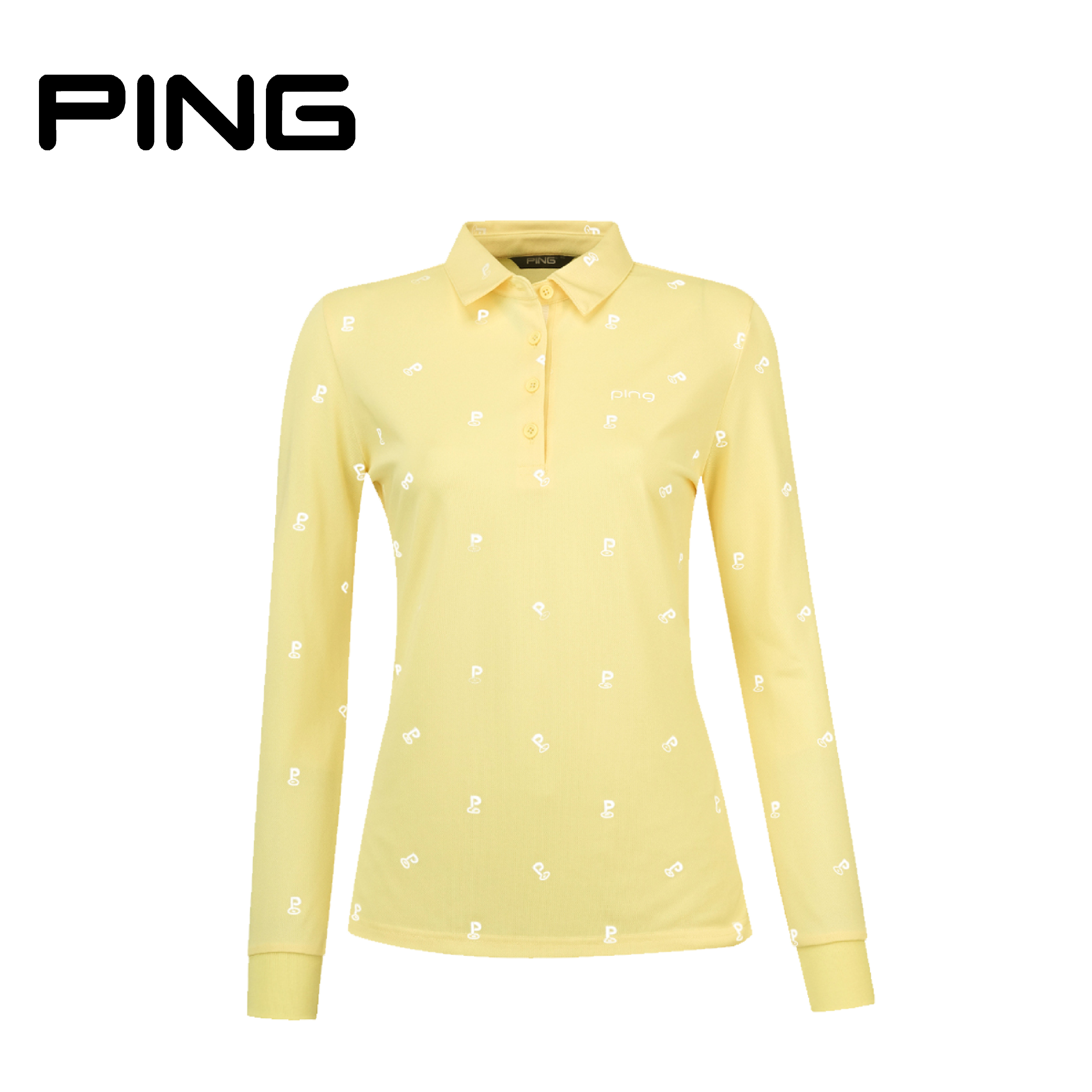 PING 美國 網眼吸濕排汗抗UV高爾夫薄長袖POLO衫 女款 (2色) 11PRA24291