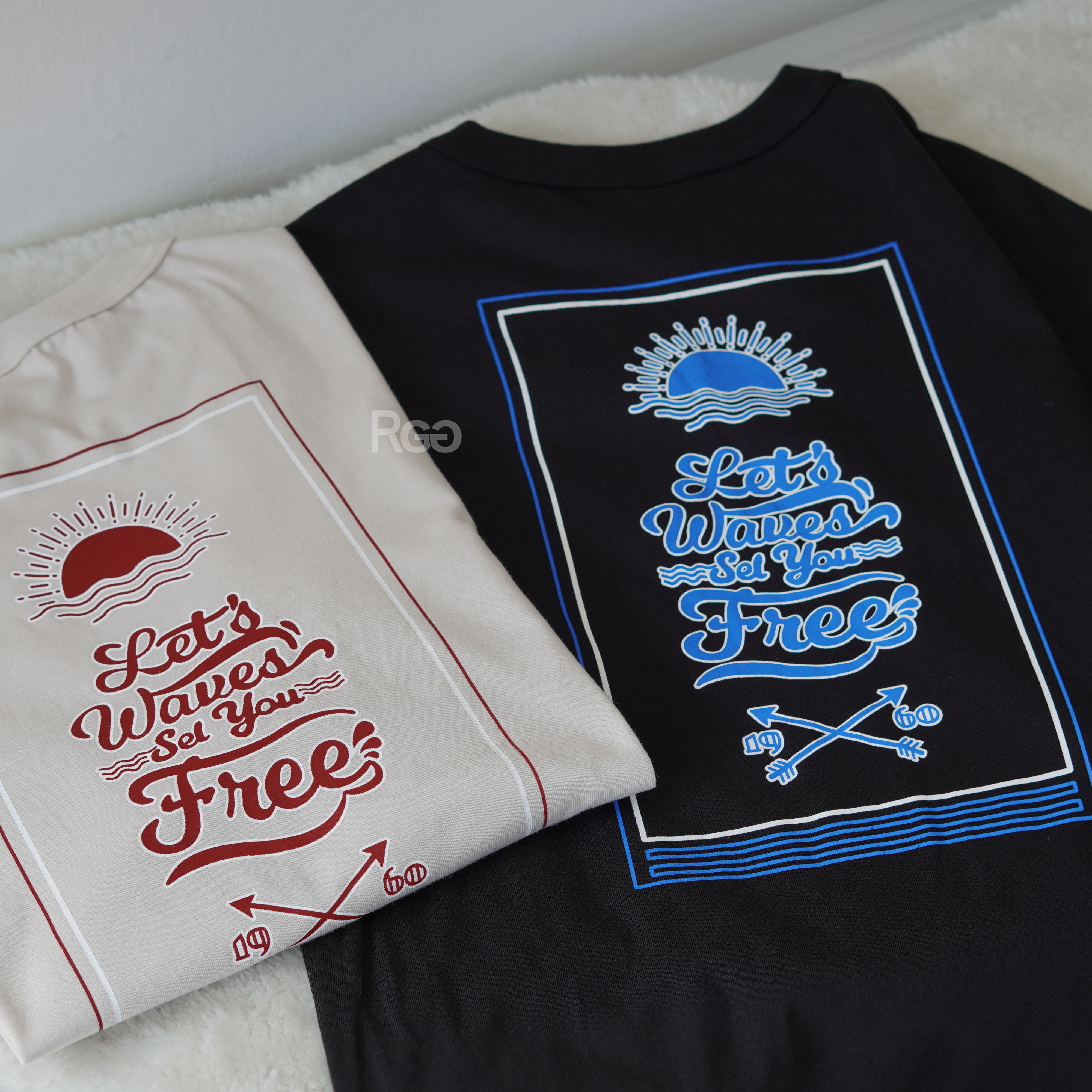 #24123 夏日海灘風格印花短T