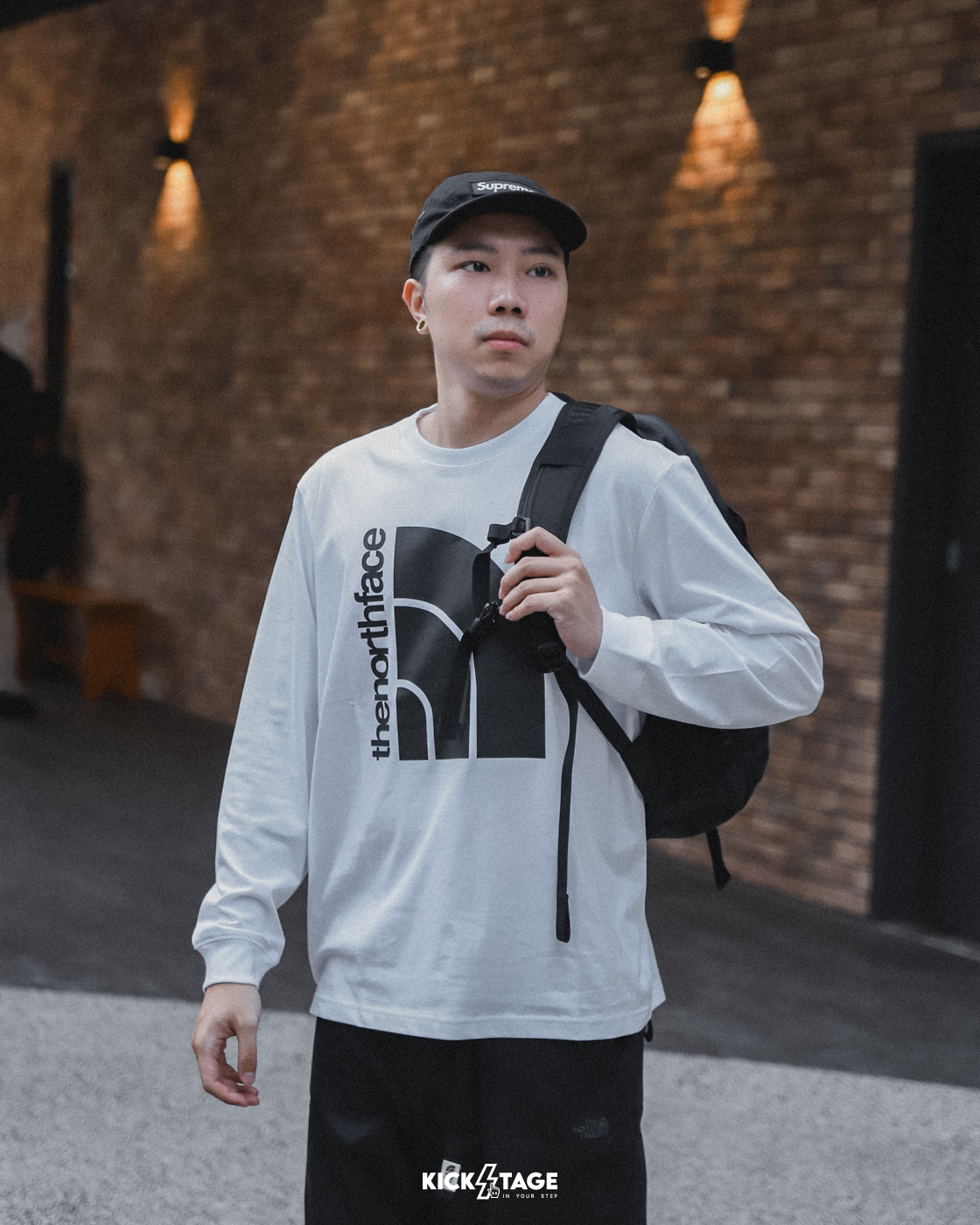 THE NORTH FACE L/S JUMBO HALF DOME RLX TEE 黑色 沙色 白色 大LOGO 長袖 長T【NF0A8ATC】