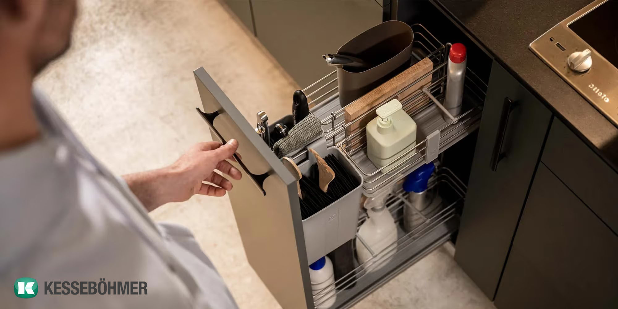 kessebohmer cookingagent 地櫃拉籃提升廚房下層空間利用率