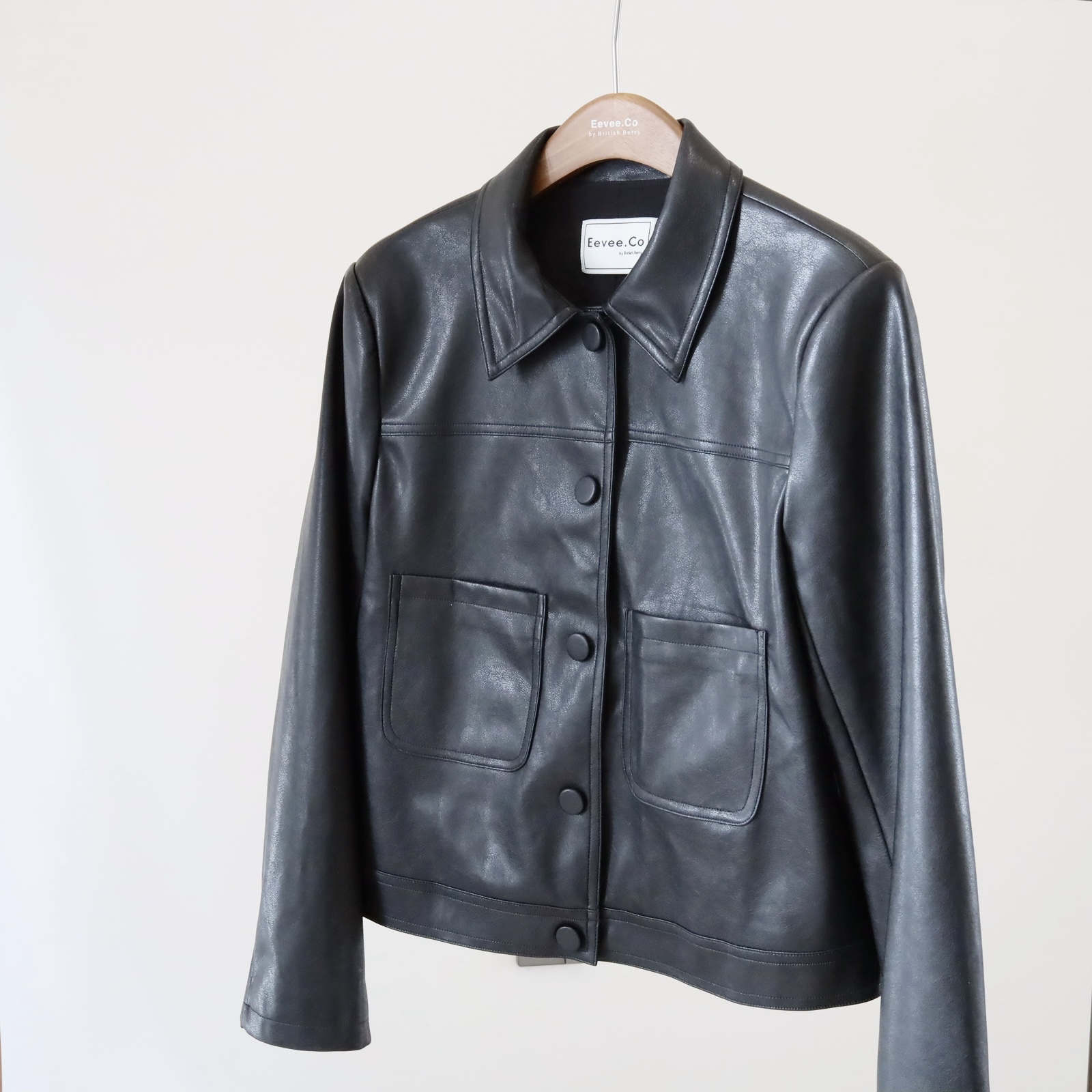 現貨 7097  短款翻領皮外套