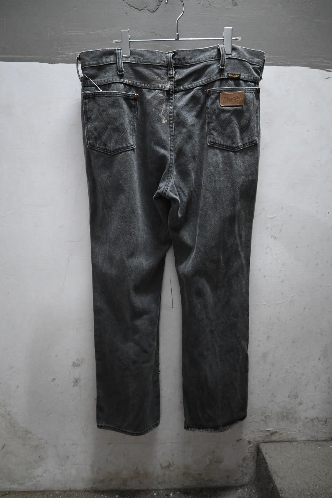 90s Wrangler 936BLK Black Jeans Made in USA W38 *Small Bleach