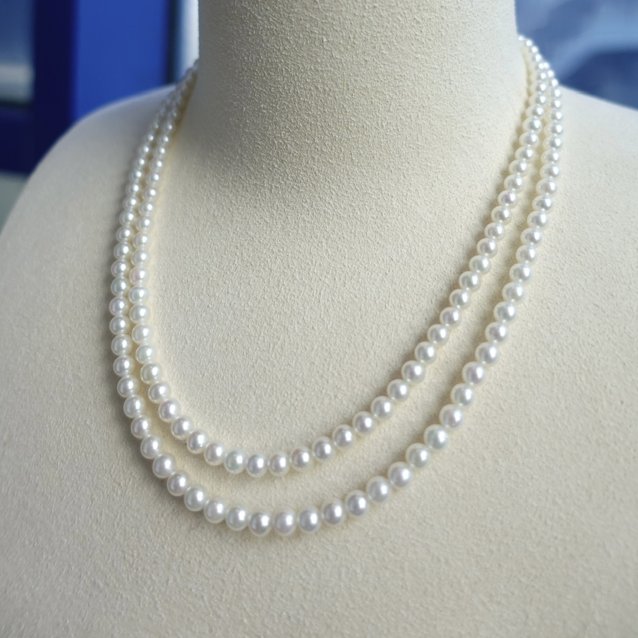 日本無調色Baby Akoya珍珠長項鍊 (80-120cm)