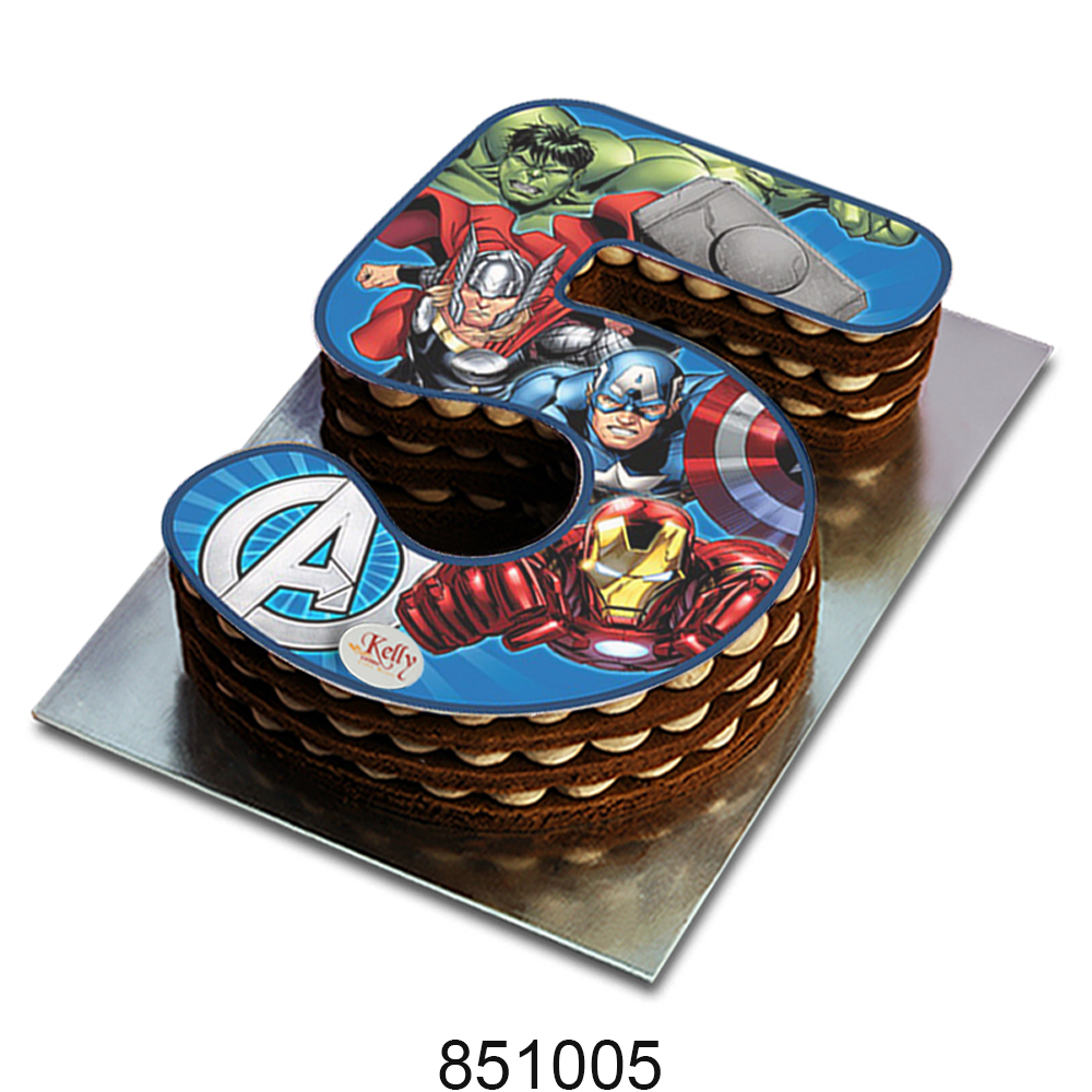 No. 5 Avangers Edible Image Cake