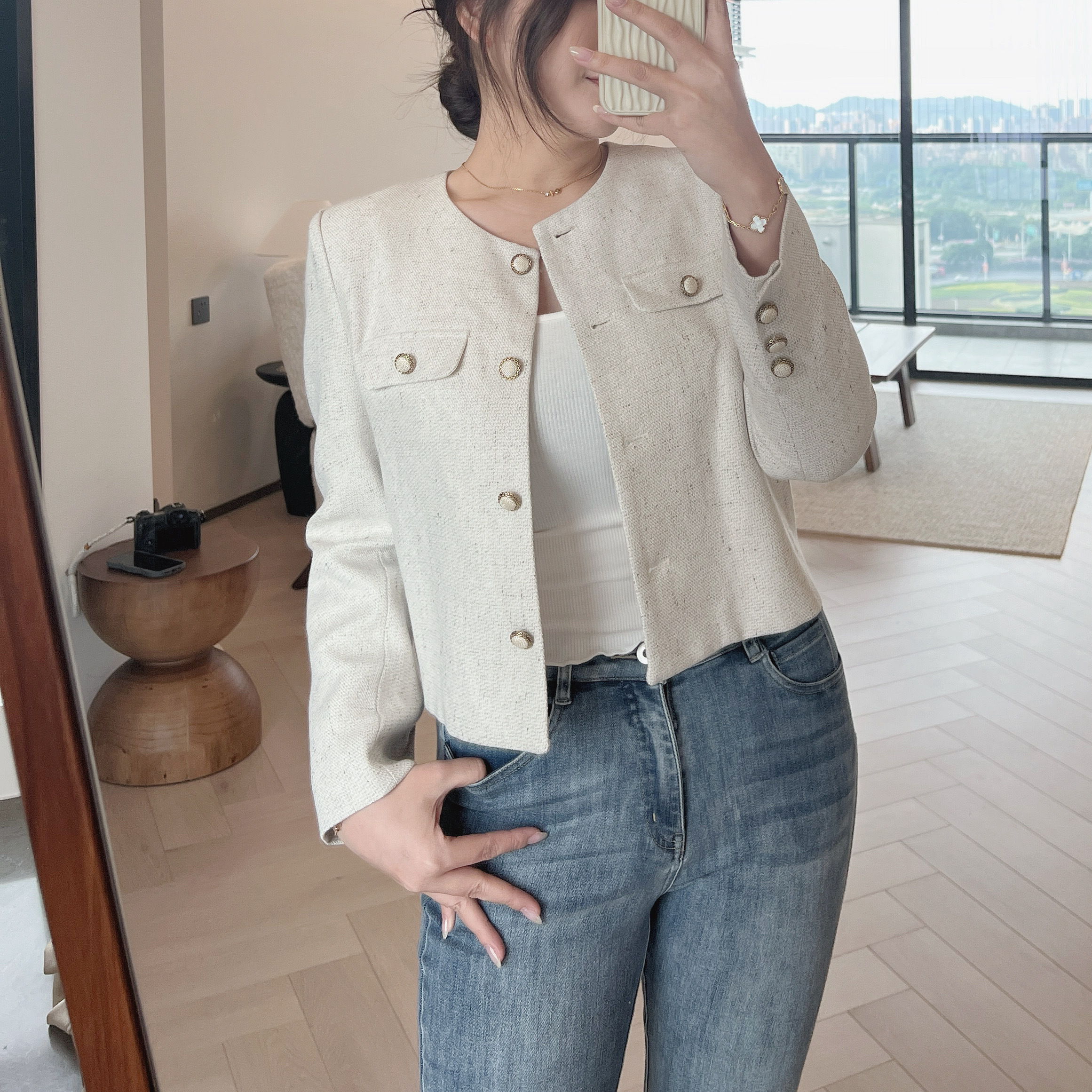 現貨 7101 薄料素色外套