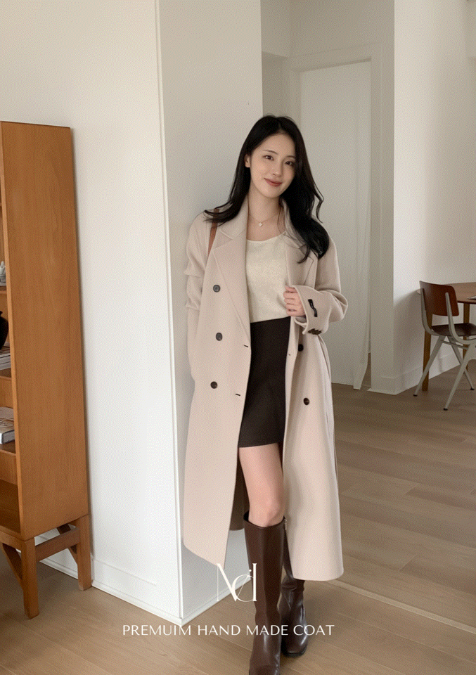 🚀當日出貨 經典收藏Mood made │ Premium Hand made 高級羊毛排釦手工長版大衣( 2 colors)