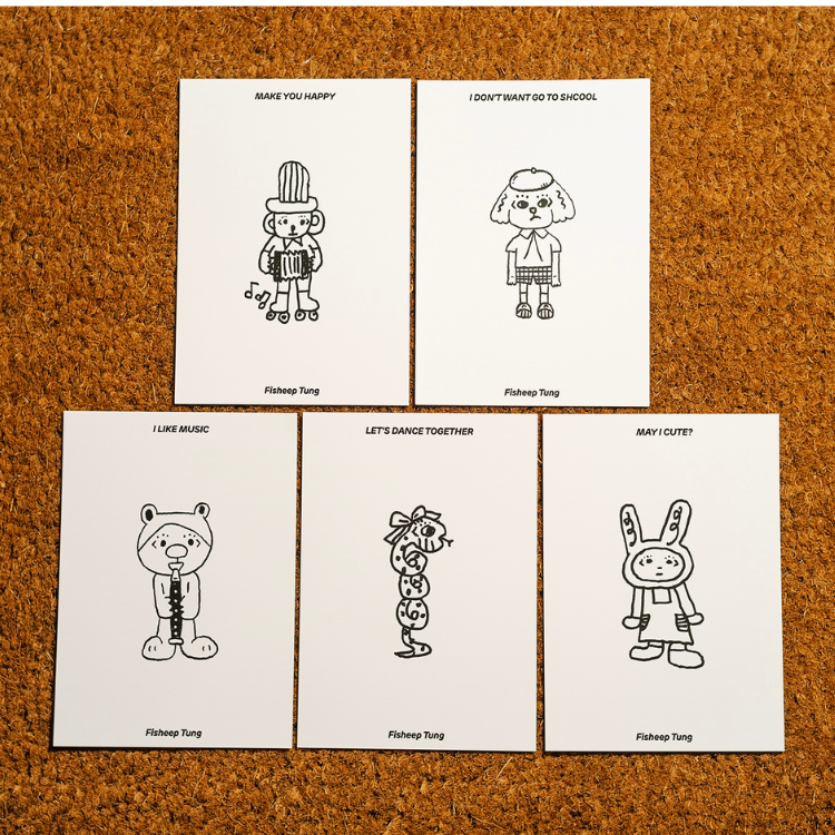 【A君B子 akunbko】動物學園明信片