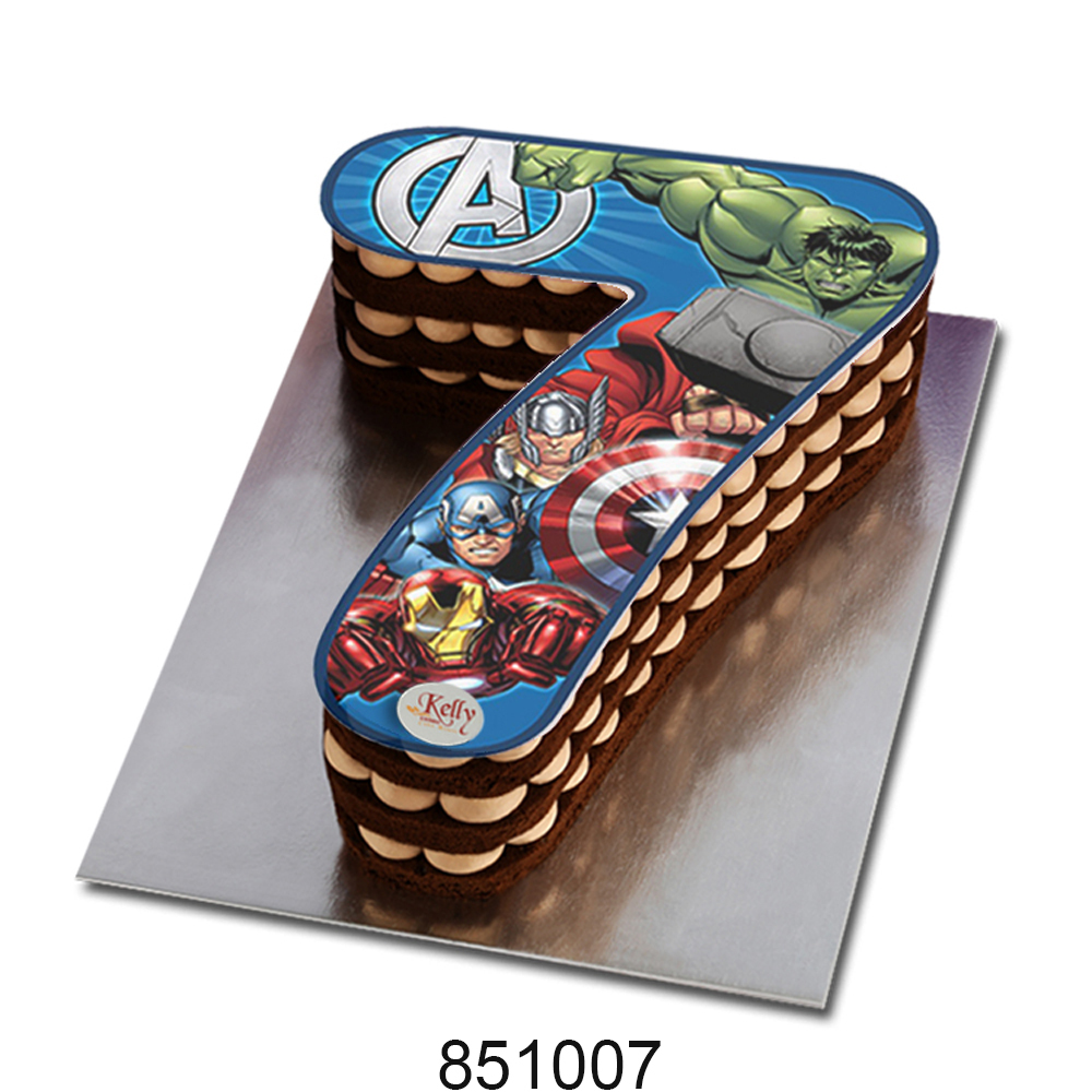 No. 7 Avangers Edible Image Cake