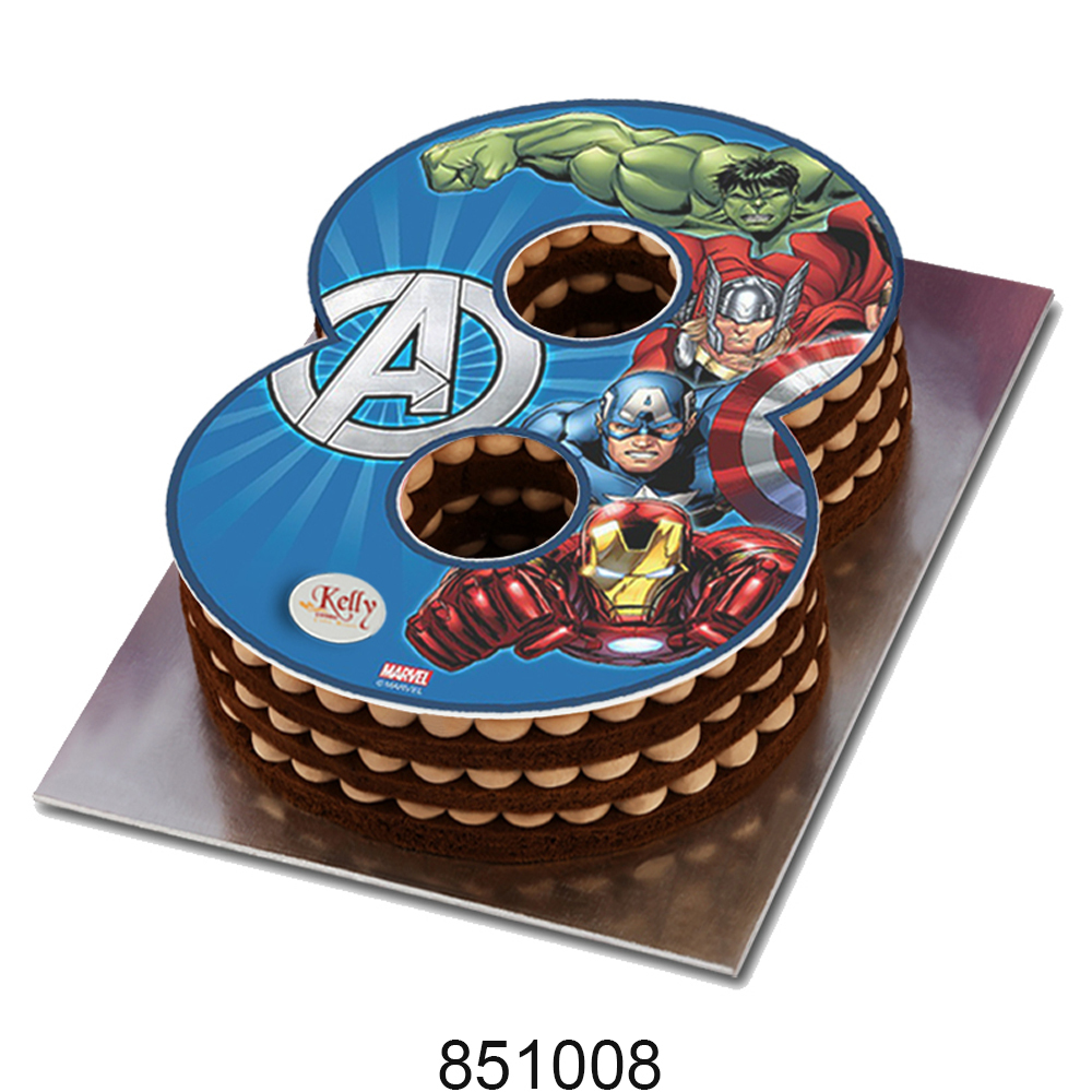No. 8 Avangers Edible Image Cake