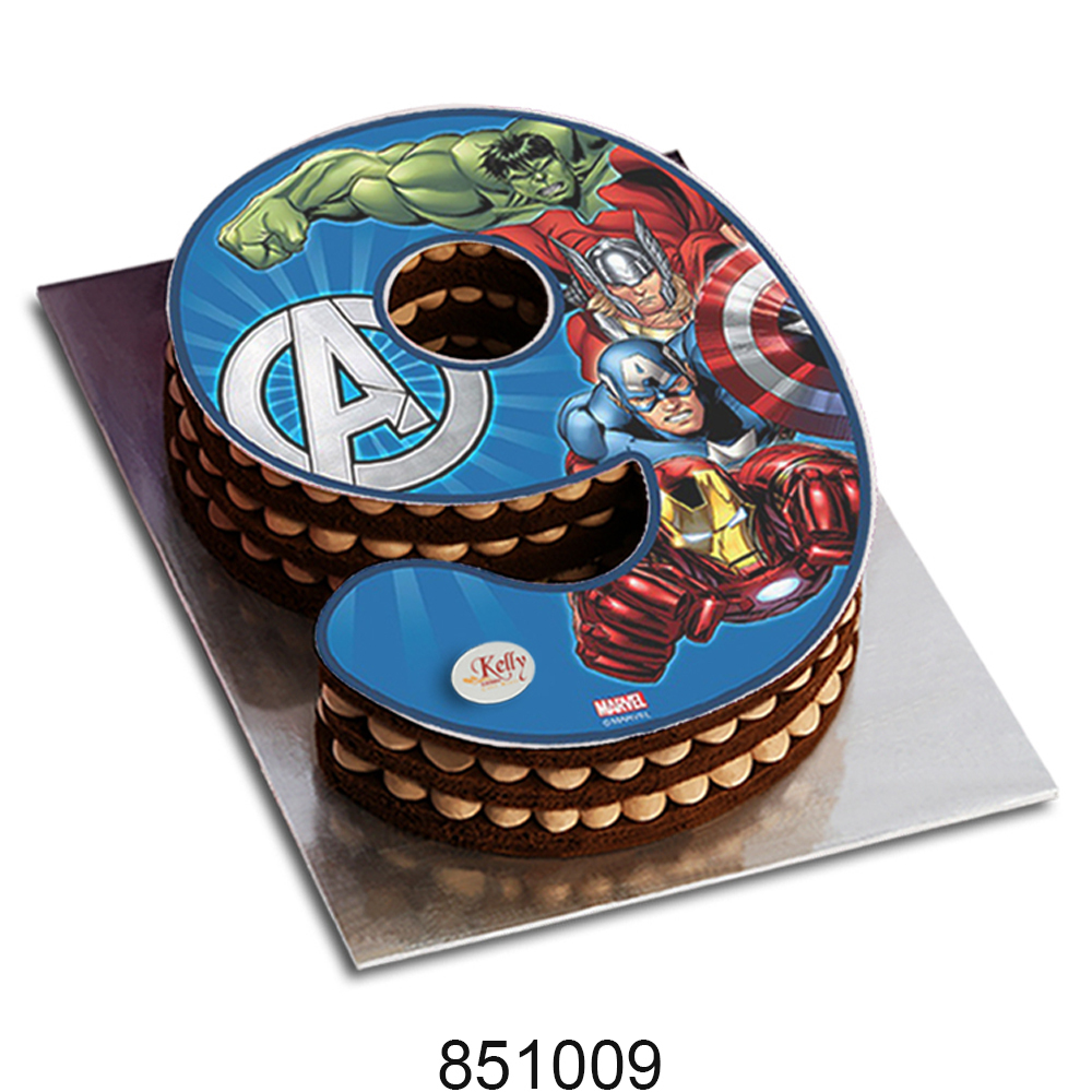 No. 9 Avangers Edible Image Cake