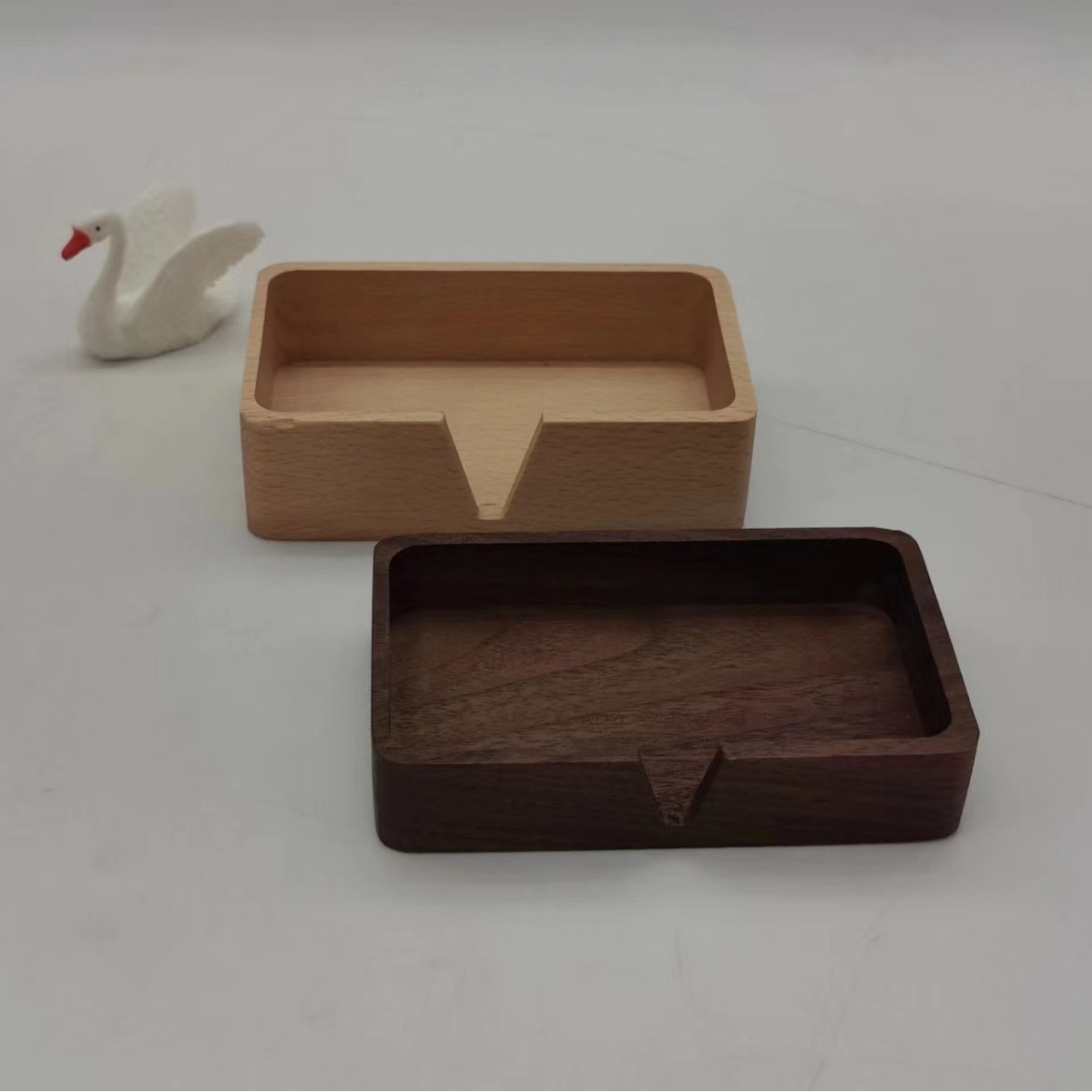 【客製】木質V開口名片收納盒