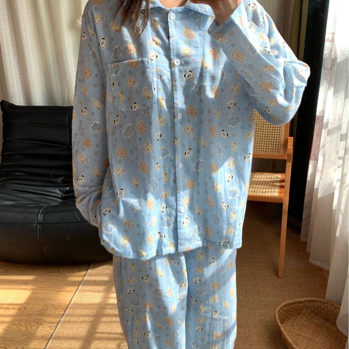 《4987》動物派對粉藍居家服