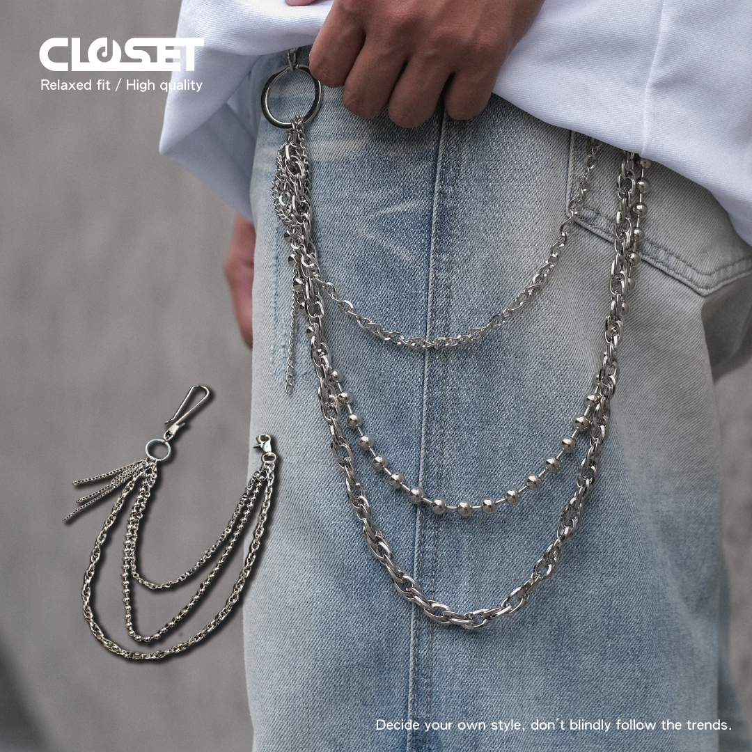 D.CLOSET 褲鏈 多層次鋼鍊 ACC2