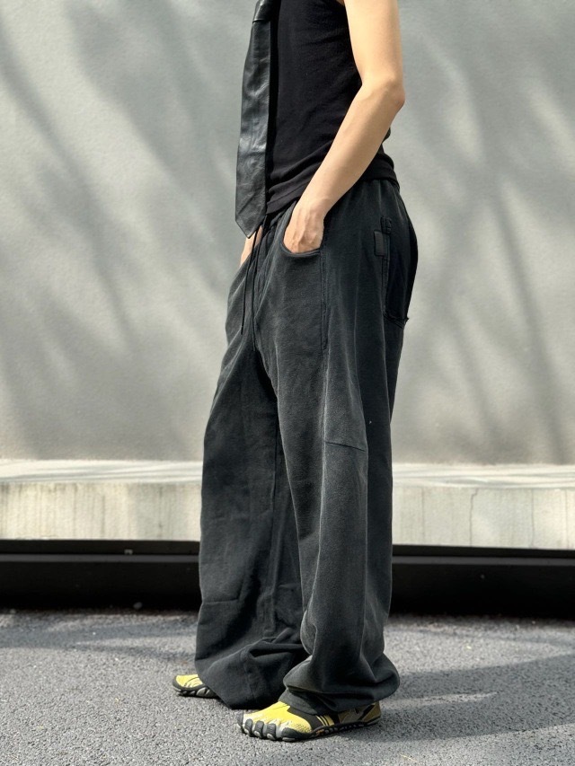 復古水洗寬鬆針織褲