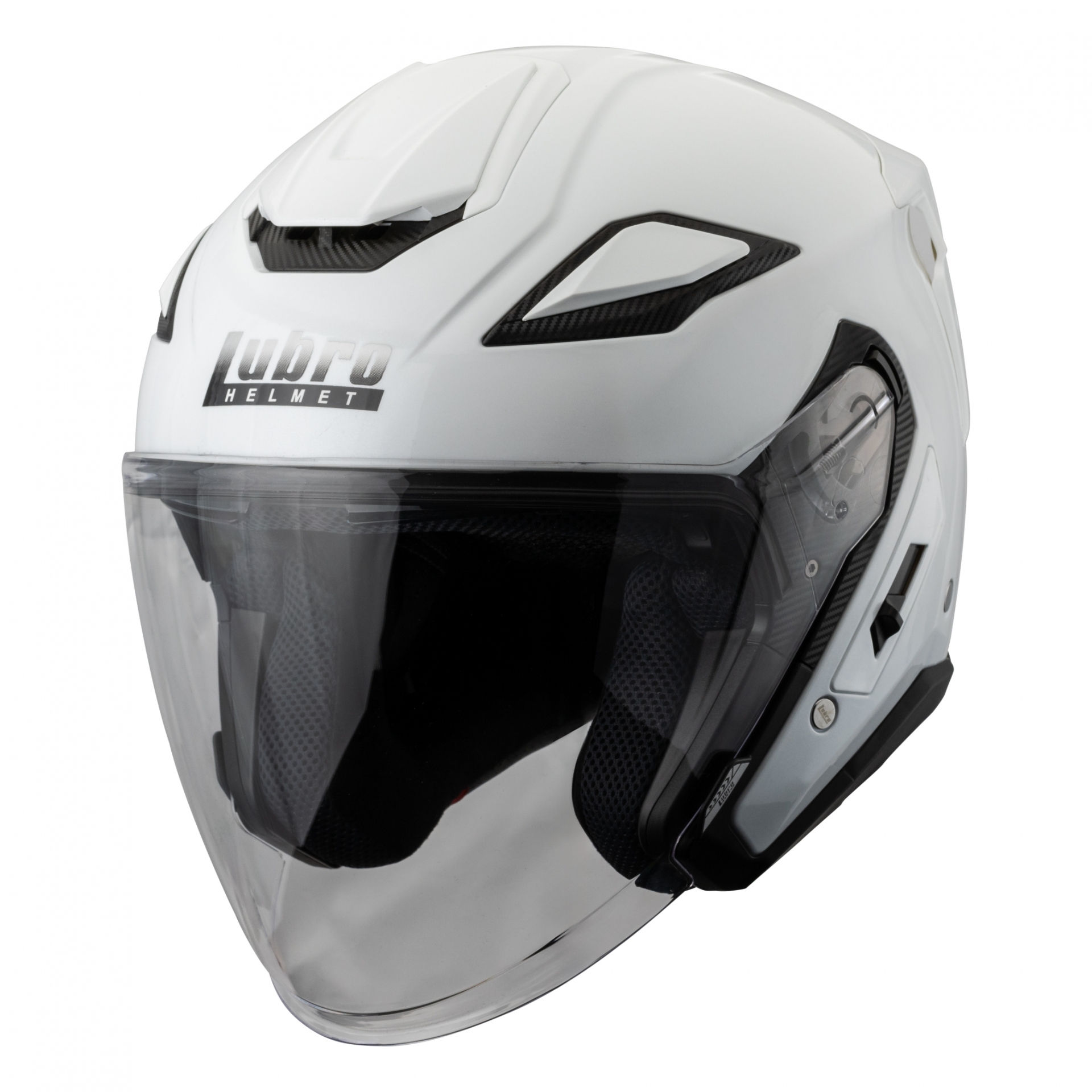 LUBRO GT TECH 素色 珍珠白 3/4罩 大鴨尾 通風