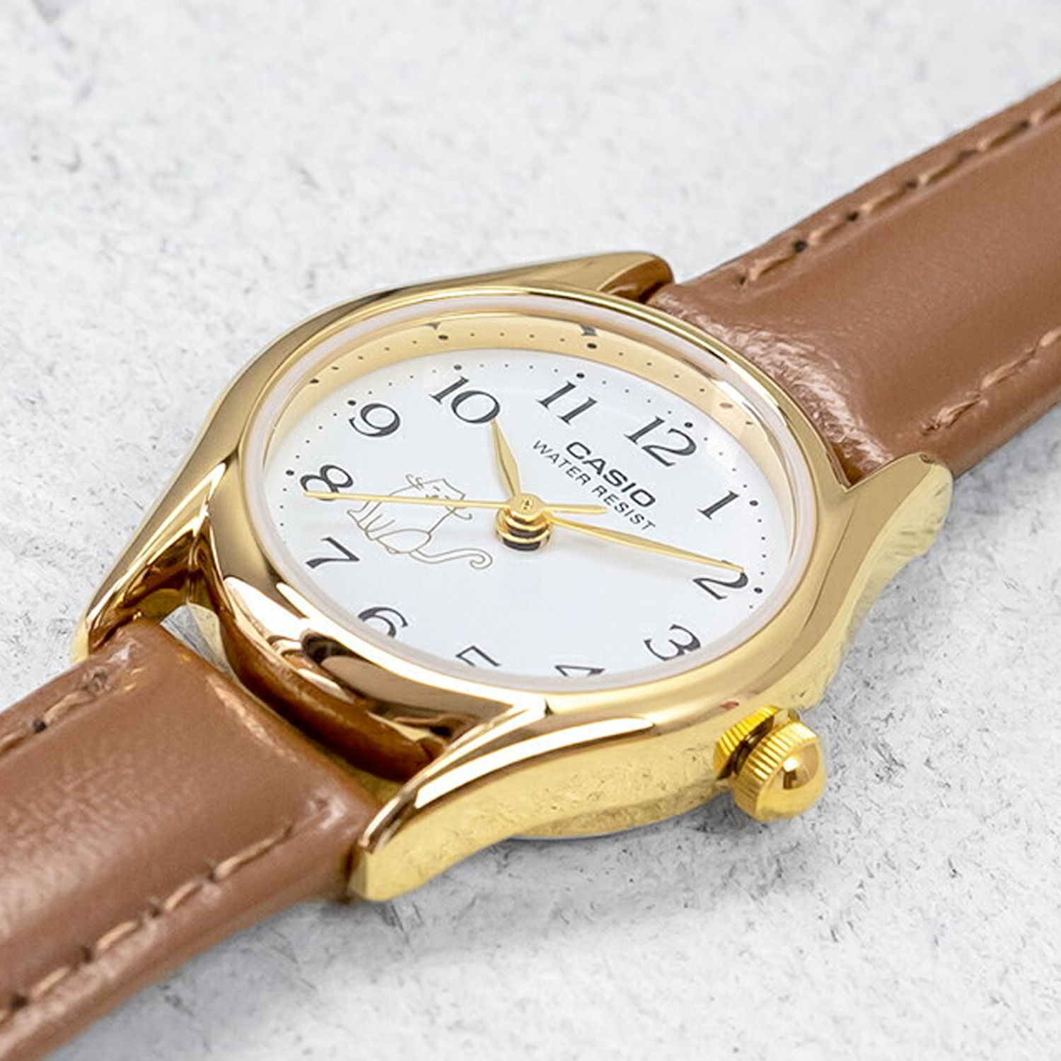 Casio LTP-1094Q-7B8 23mm 貓仔 數字面 女裝皮帶錶 復古錶