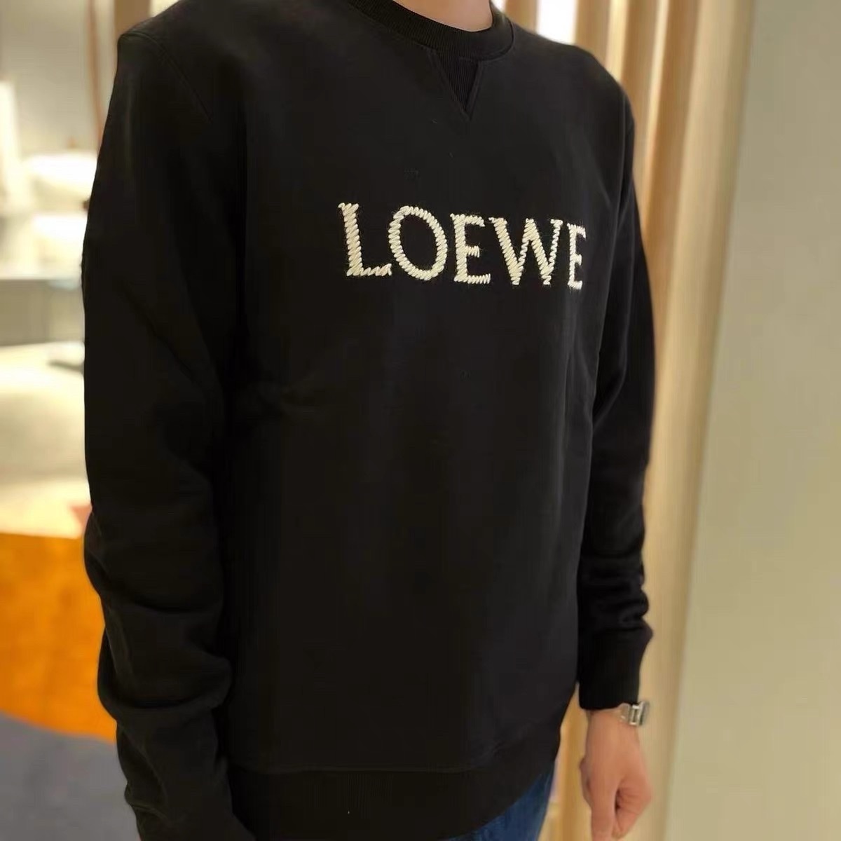 【NICE 歐美日韓代購】長袖 大學T LOEWE/羅意威 23SS新款 胸前經典LOGO標 時尚百搭 秋冬必備款🔥