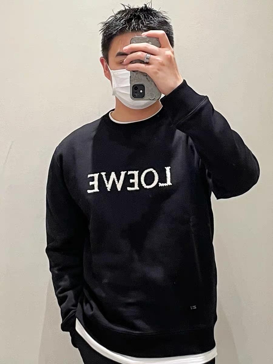 【NICE 歐美日韓代購】長袖 大學T LOEWE/羅意威 23SS新款 胸前經典LOGO標 時尚百搭 秋冬必備款🔥