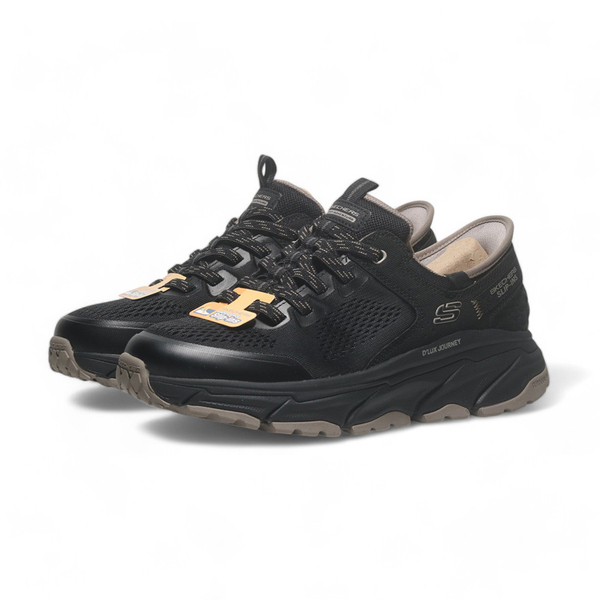 SKECHERS 休閒鞋 D'LUX JOURNEY 黑 瞬穿舒適科技 戶外越野 男 237195BKTP