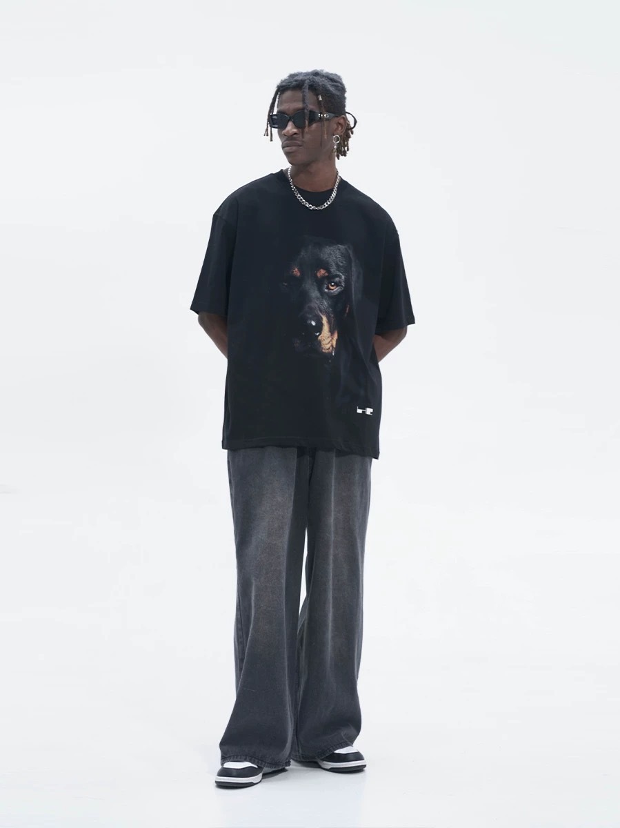 Harsh and Cruel 22SS 羅威納狗頭滿版圖像 短袖 T HY221010070