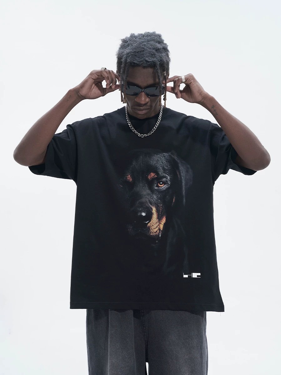 Harsh and Cruel 22SS 羅威納狗頭滿版圖像 短袖 T HY221010070