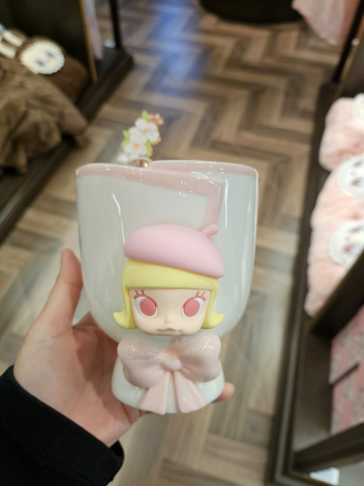 POPLAND 樂園限定MOLLY春日花花陶瓷杯連搞搞棒 (C10 PO968)
