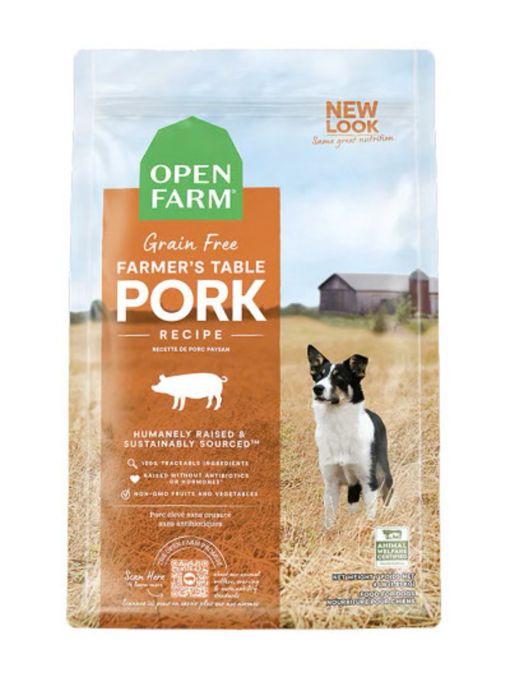 OPEN FARM 無穀物豚肉蔬菜配方狗糧 4lb 11lb 22lb