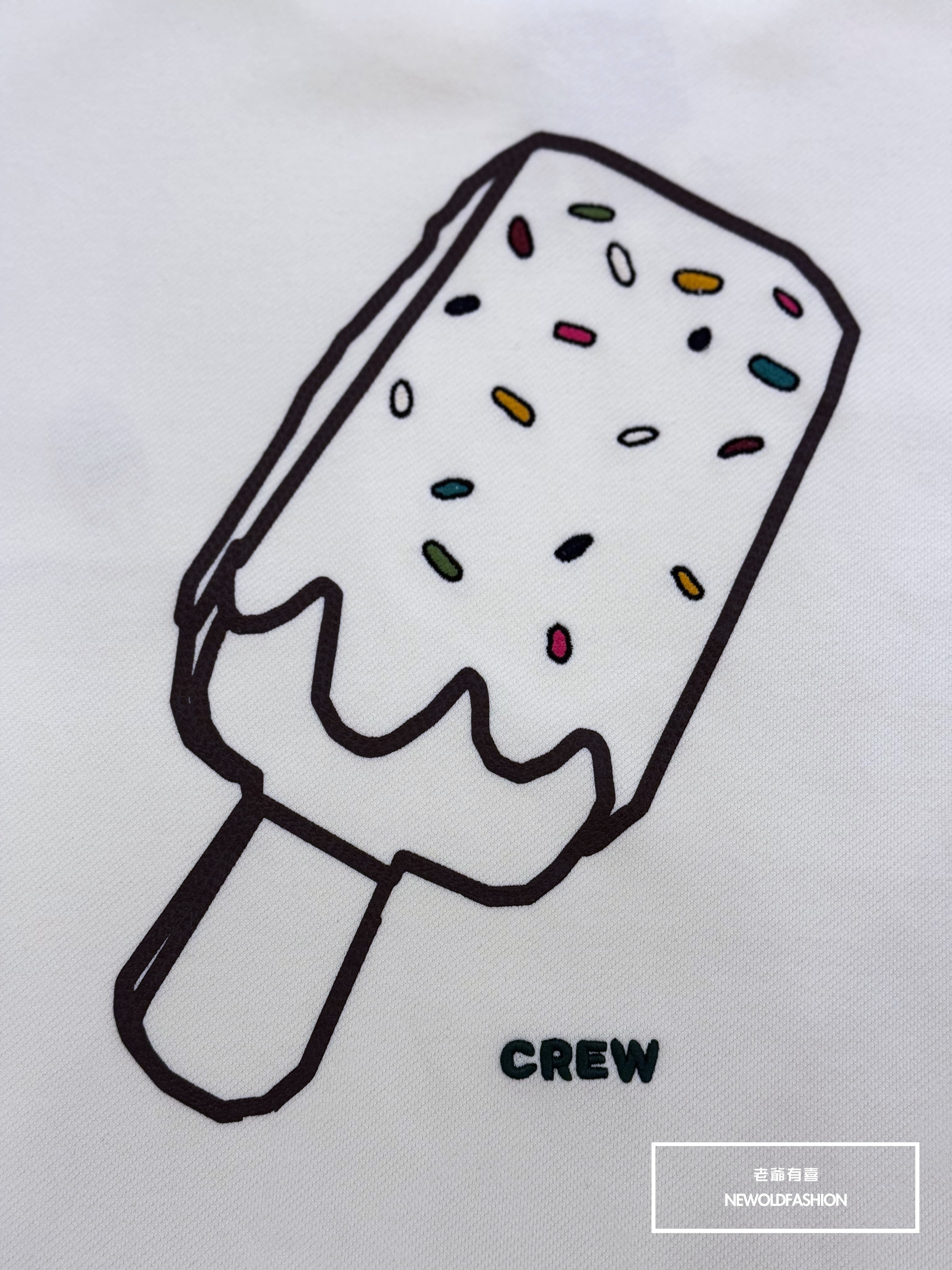 『新品上市』重磅crew雪糕刺繡大學T-米(NOF24095706)
