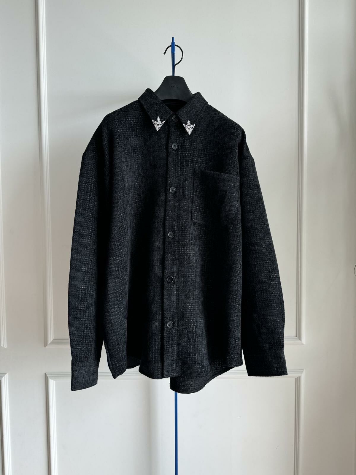 OverSize暗格紋長袖恤衫 MALENKII-108S