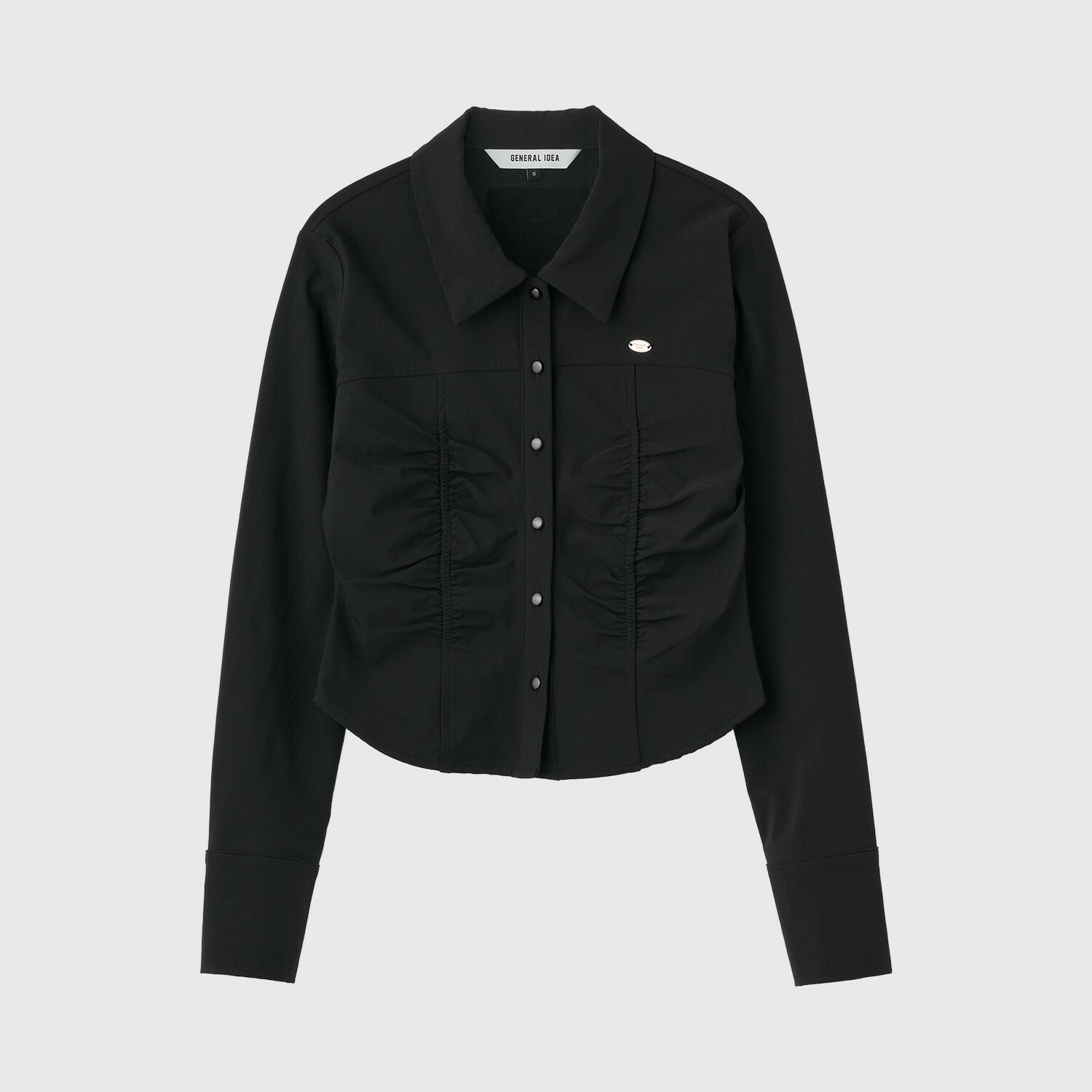 [GENERAL IDEA] ROUND CUT SHIRRING SHIRT